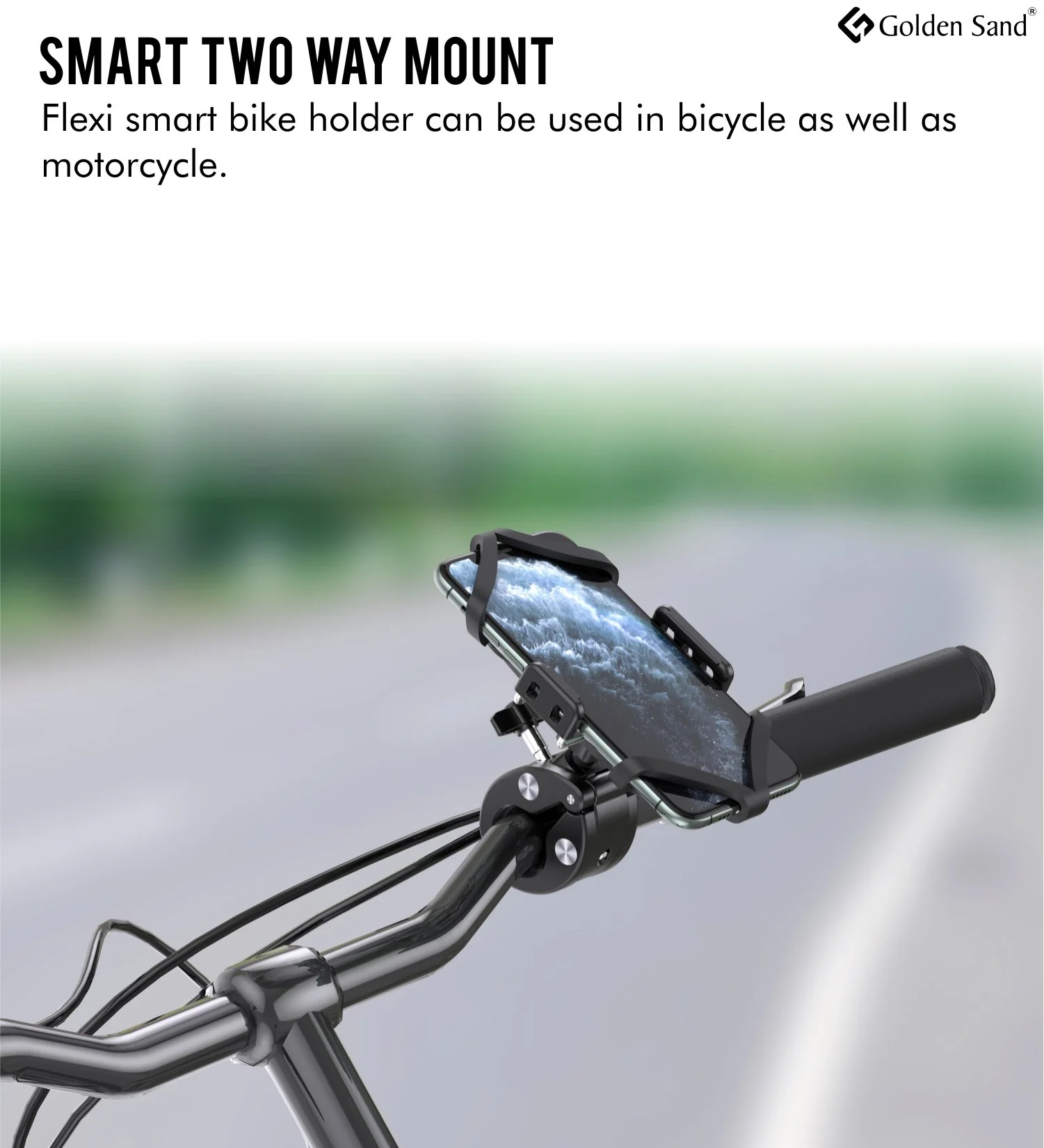 Mobile Phone Holder for Cycle, Motorcycle for GPS Navigation, Google Maps, Entertainment- Waterproof, Durable,Premium Quality PC and Silicone Materials , Black - Image 6