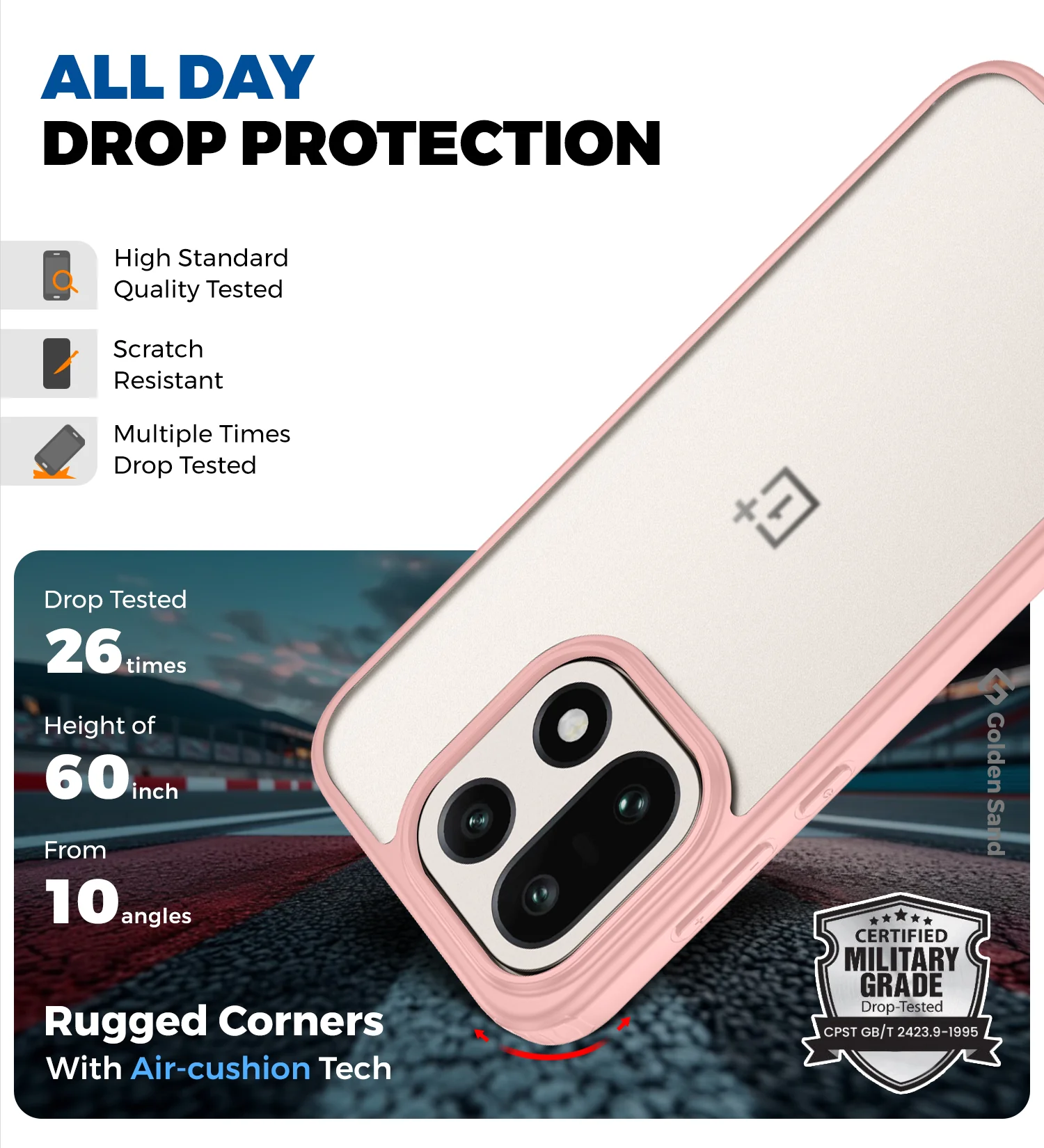OnePlus 15 5G (6.78 inch) Back Cover | Rugged Frosted Series, Ultra Pink - Image 4