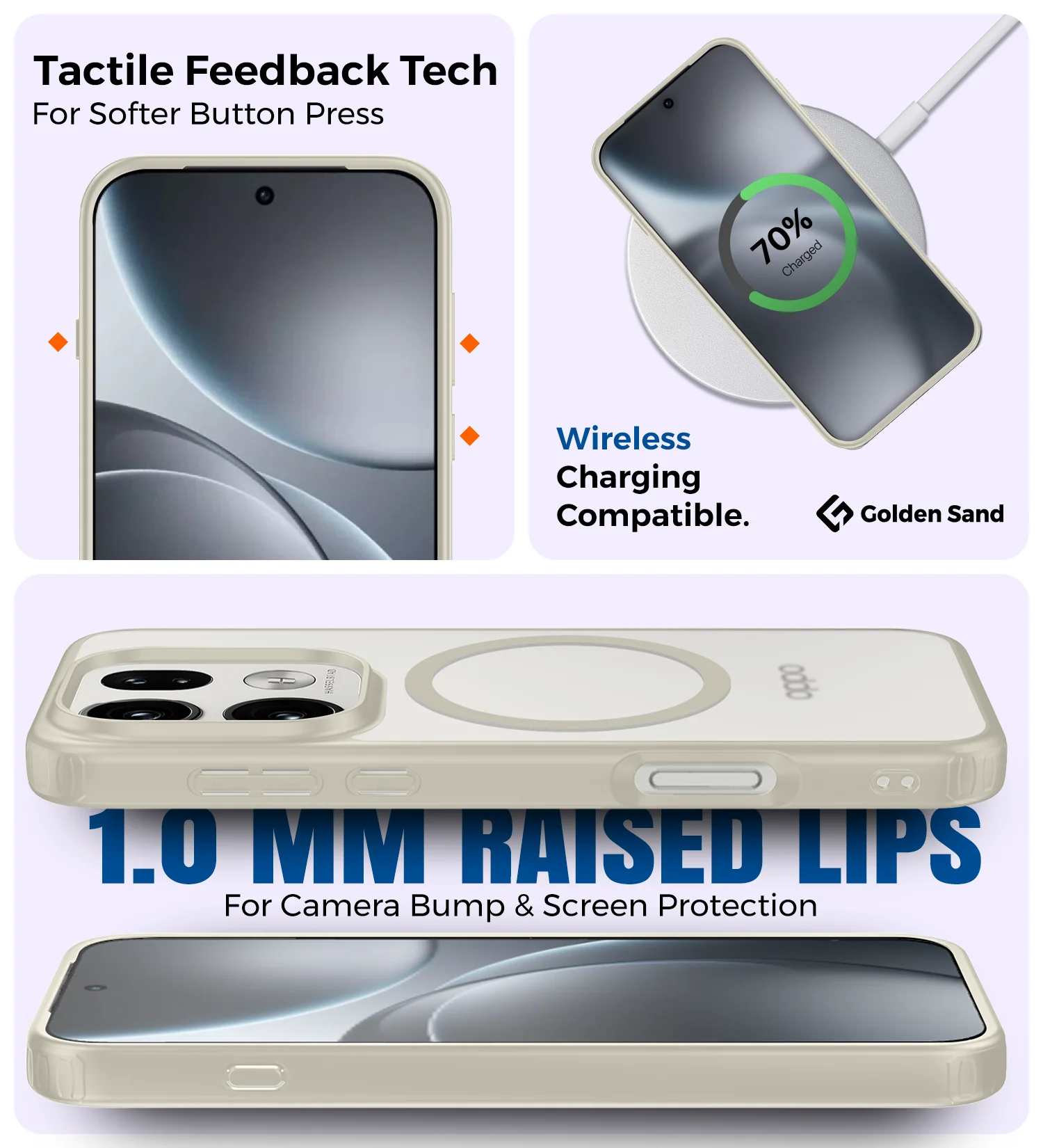 Oppo Find X9 Pro 5G (6.78 inch) Back Cover | Rugged Frosted MagSnap Series, Ivory - Image 3