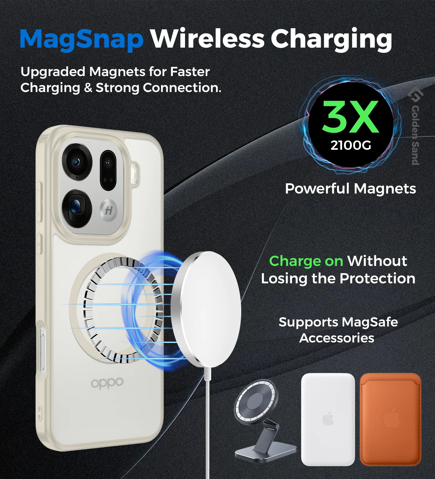 Oppo Find X9 Pro 5G (6.78 inch) Back Cover | Rugged Frosted MagSnap Series, Ivory - Image 5