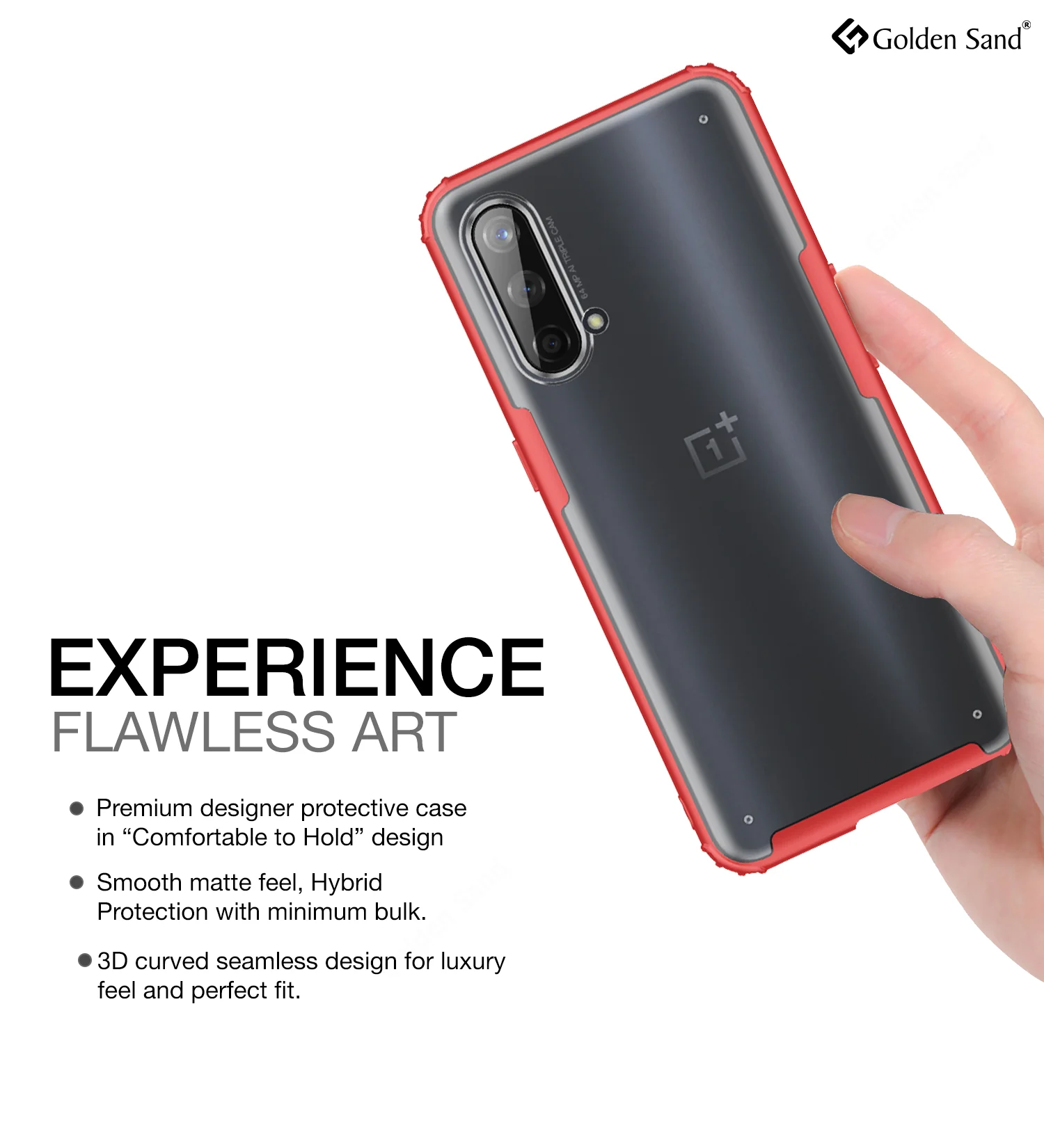 OnePlus Nord CE 5G (6.43 inch) Back Cover | Rugged Frosted Series, Red - Image 4