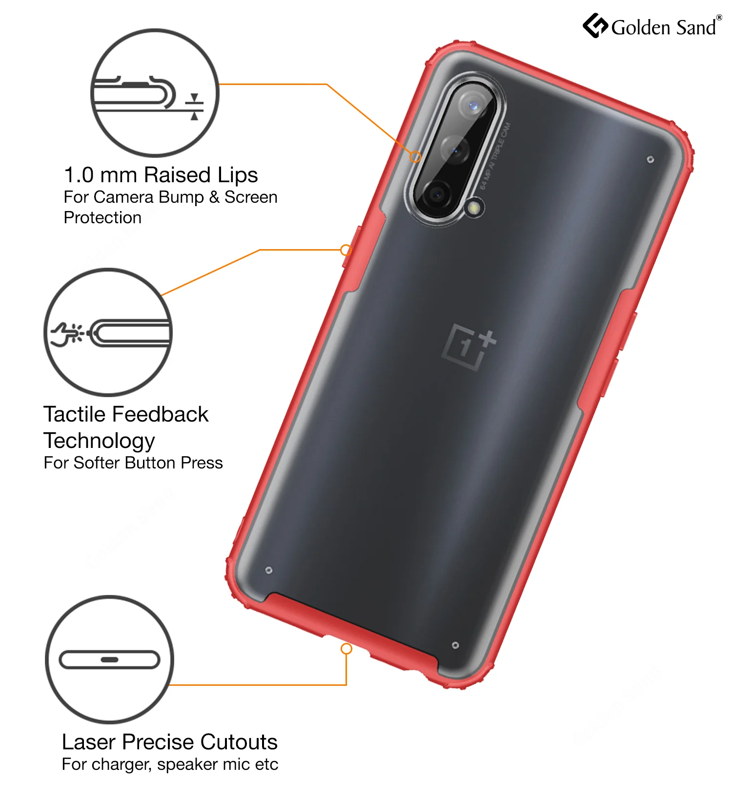 OnePlus Nord CE 5G (6.43 inch) Back Cover | Rugged Frosted Series, Red - Image 5