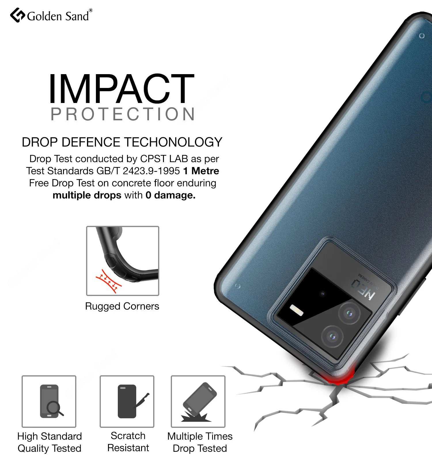 iQOO Neo 6 5G (6.62 inch) Back Cover | Rugged Frosted Series, Black - Image 3