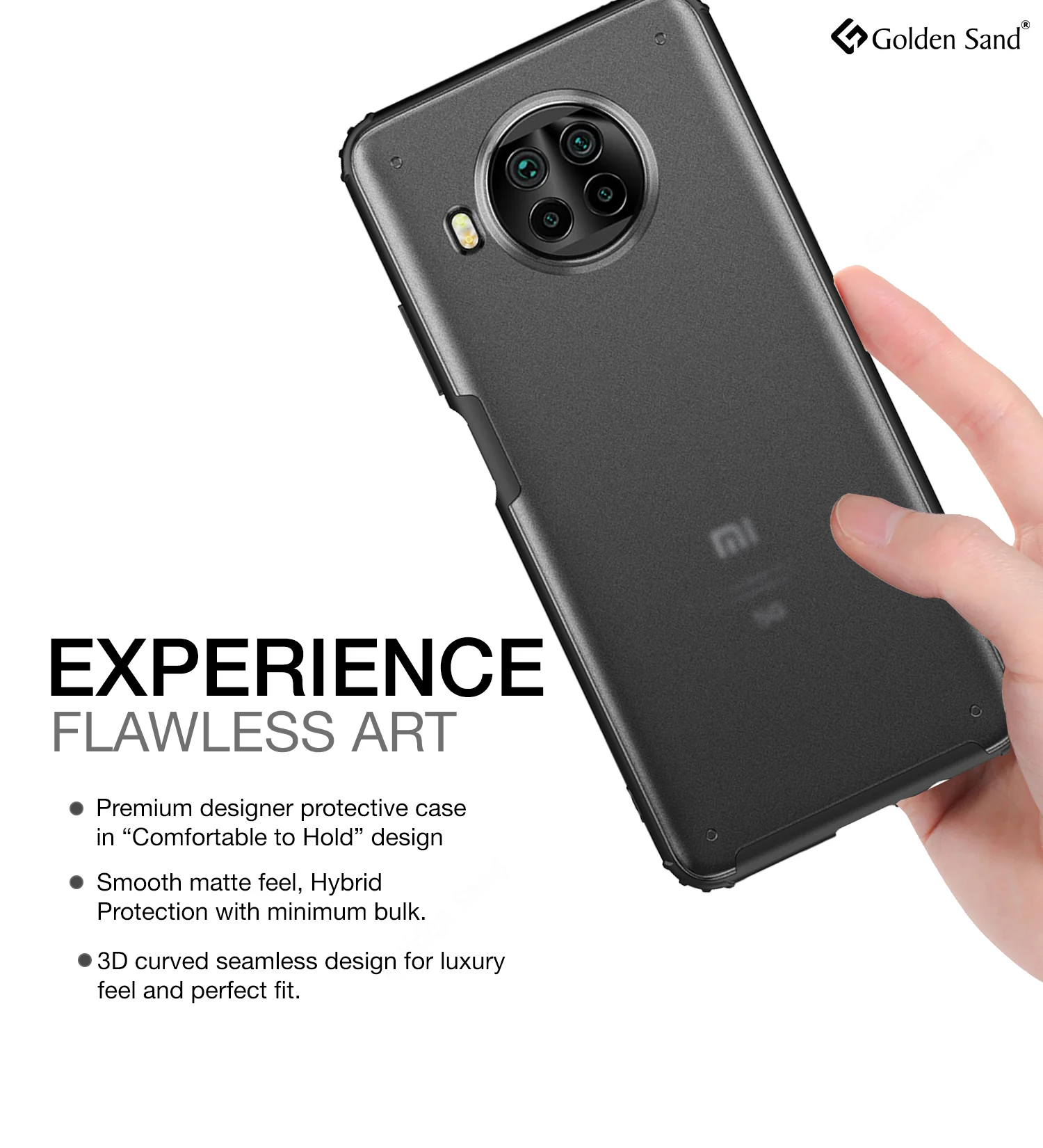 Mi 10i 5G (6.67 inch) Back Cover | Rugged Frosted Series, Black - Image 4