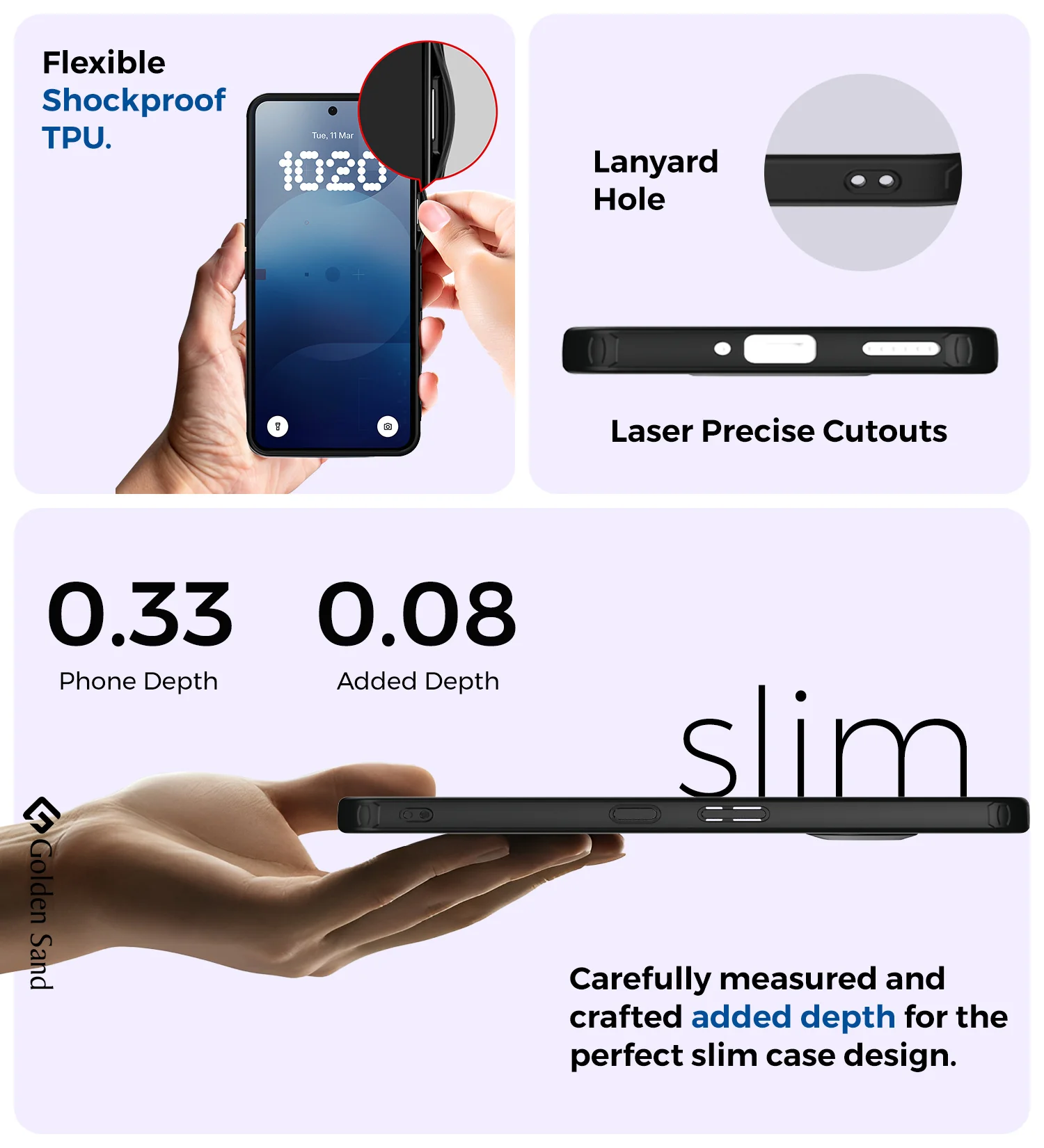 Nothing Phone (3a) 5G (6.77 inch) Back Cover | Rugged Frosted Series, Black - Image 5