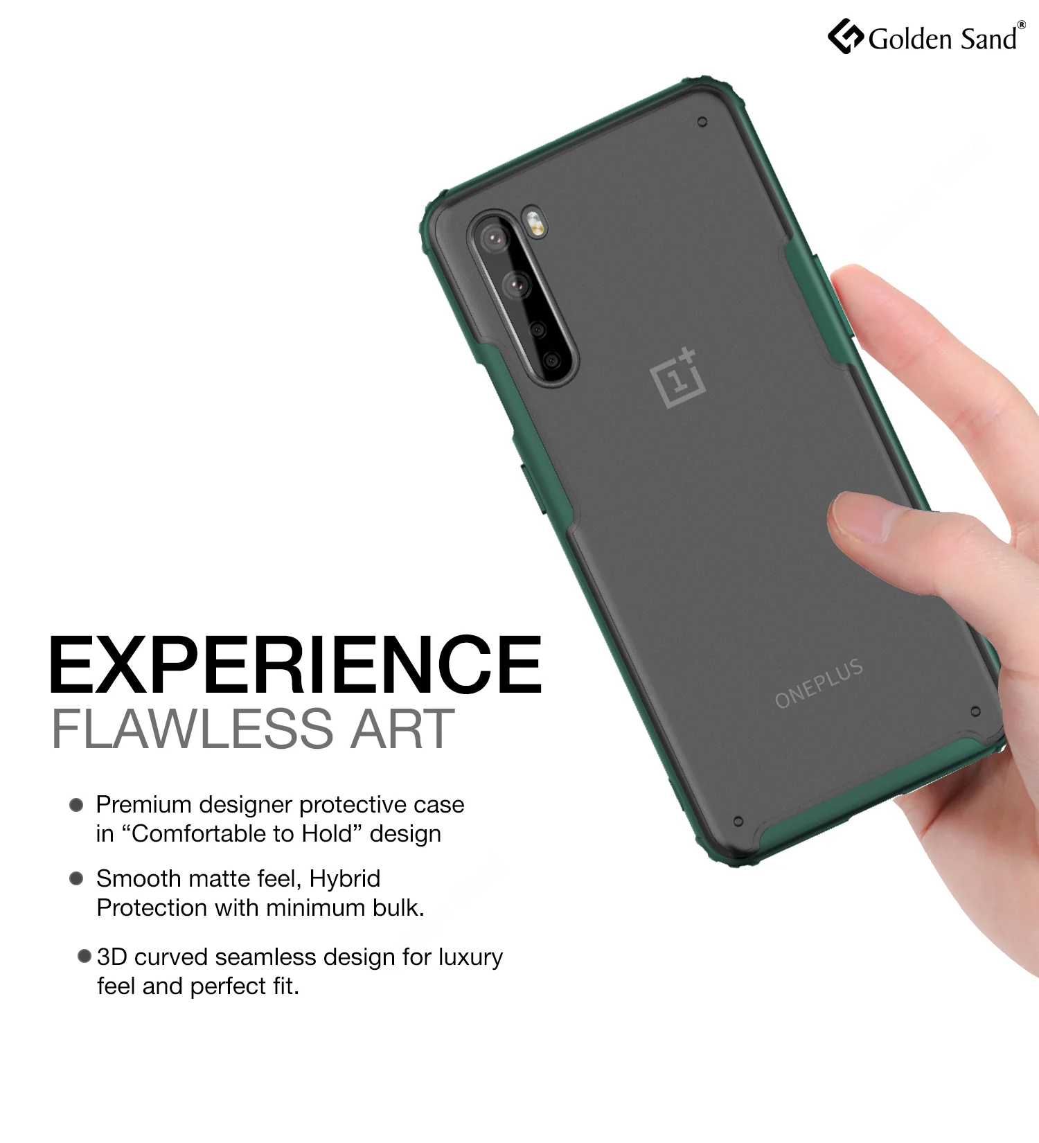 One Plus Nord (1+ Nord) Back Cover | Rugged Frosted Series, Green - Image 4