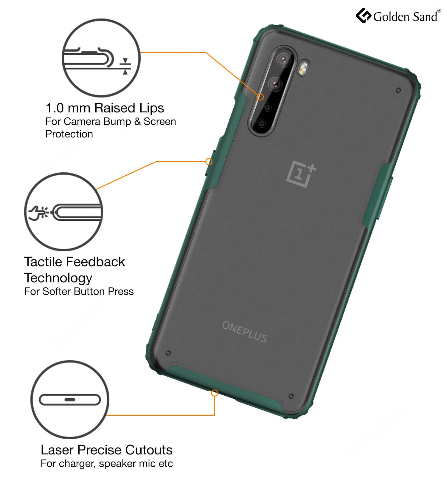 One Plus Nord (1+ Nord) Back Cover | Rugged Frosted Series, Green - Image 5