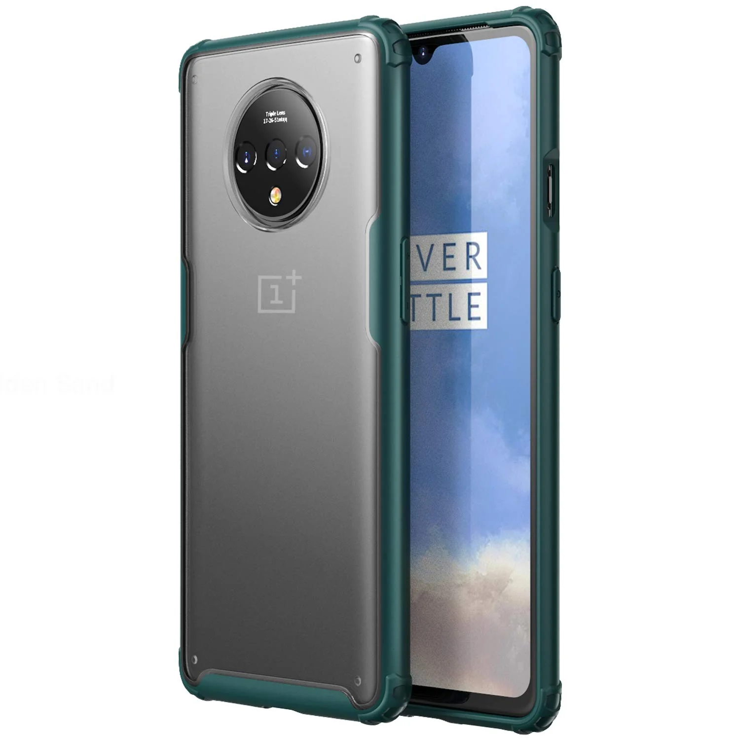 OnePlus 7T (6.55 inch) Back Cover | Rugged Frosted Series, Green