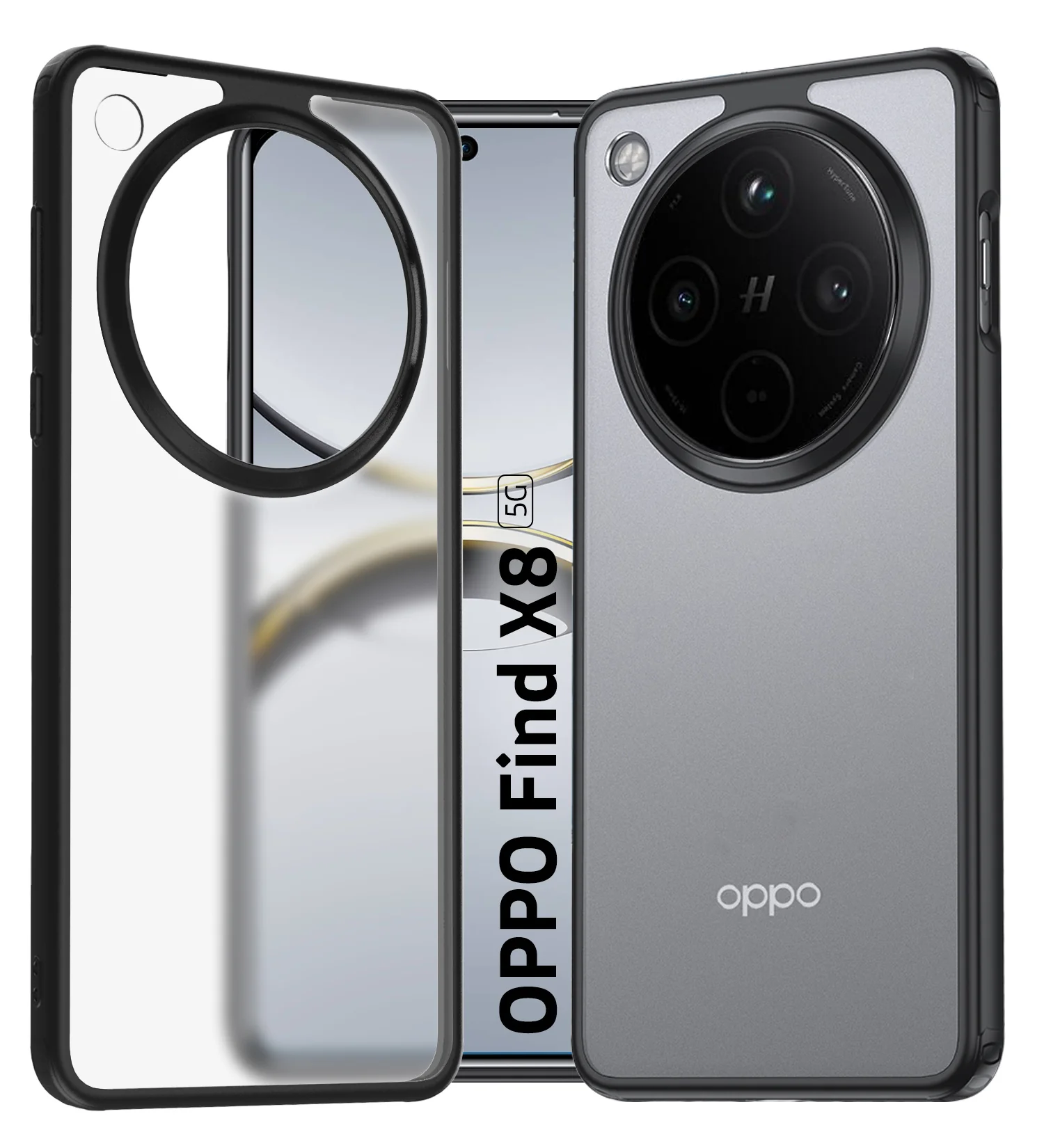 Oppo Find X8 5G (6.59 inch) Back Cover | Rugged Frosted Series, Black