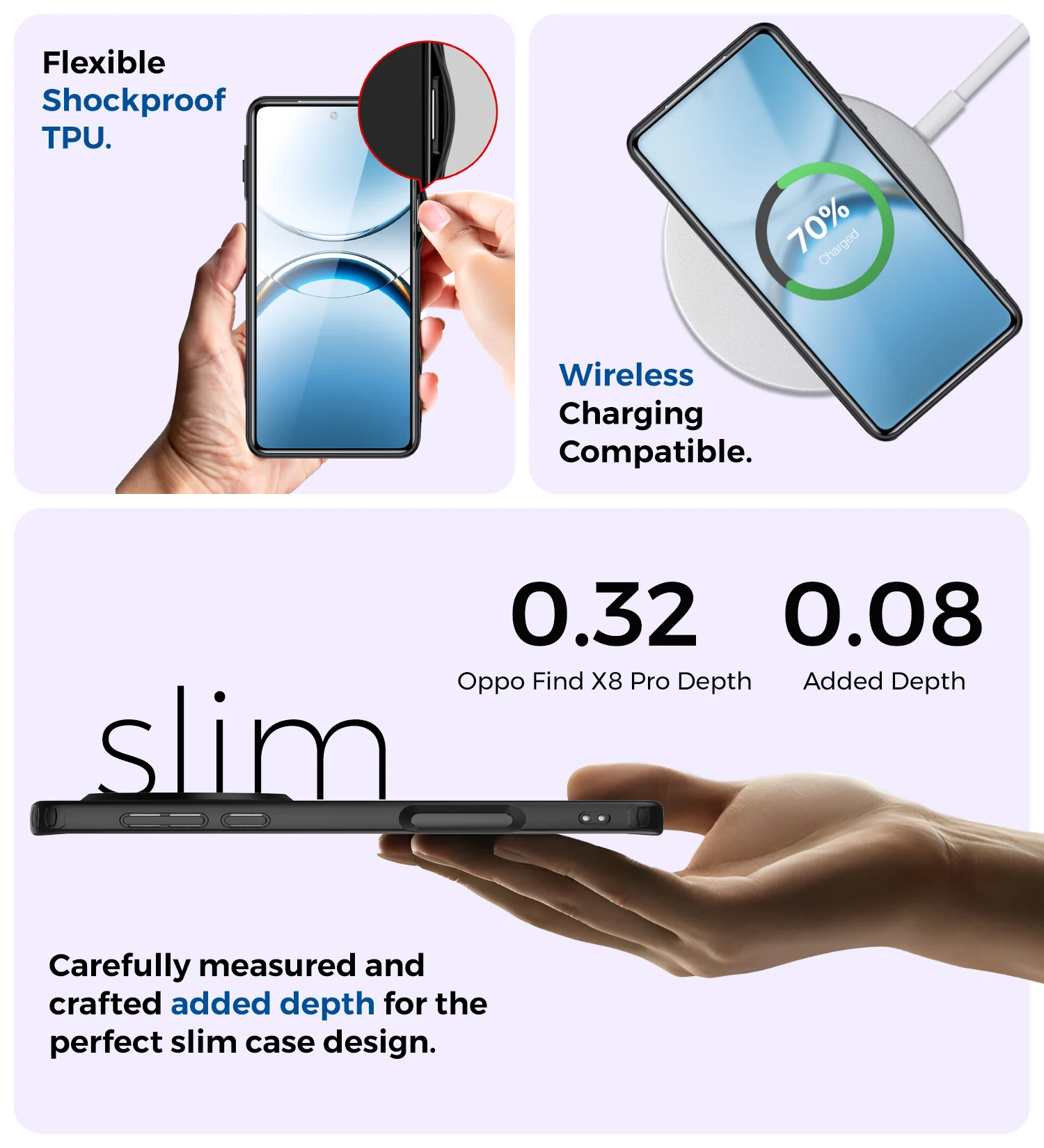 Oppo Find X8 Pro 5G (6.78 inch) Back Cover | Rugged Frosted Series, Black - Image 5