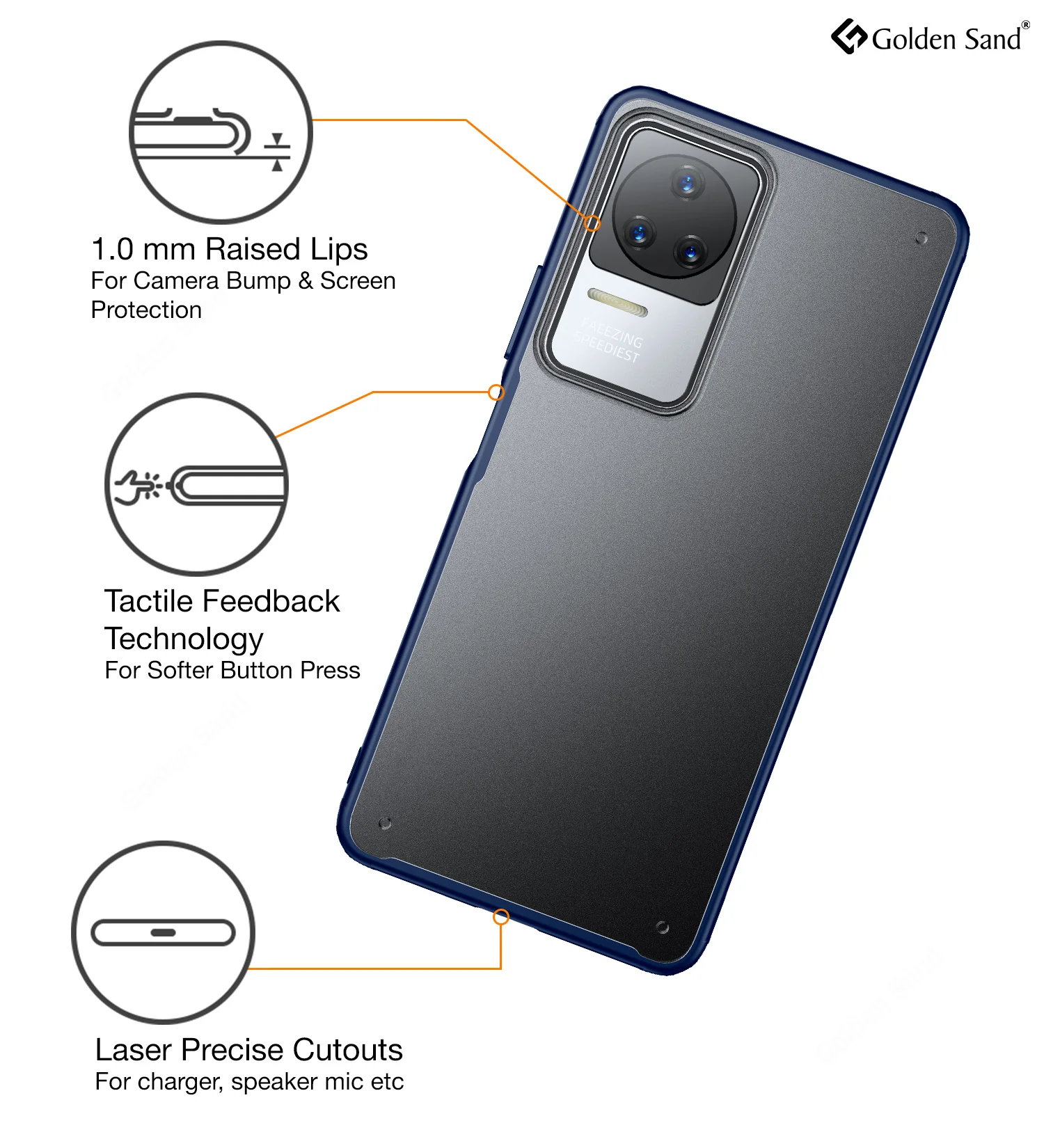 POCO F4 5G (6.67 inch) Back Cover | Rugged Frosted Series, Blue - Image 5