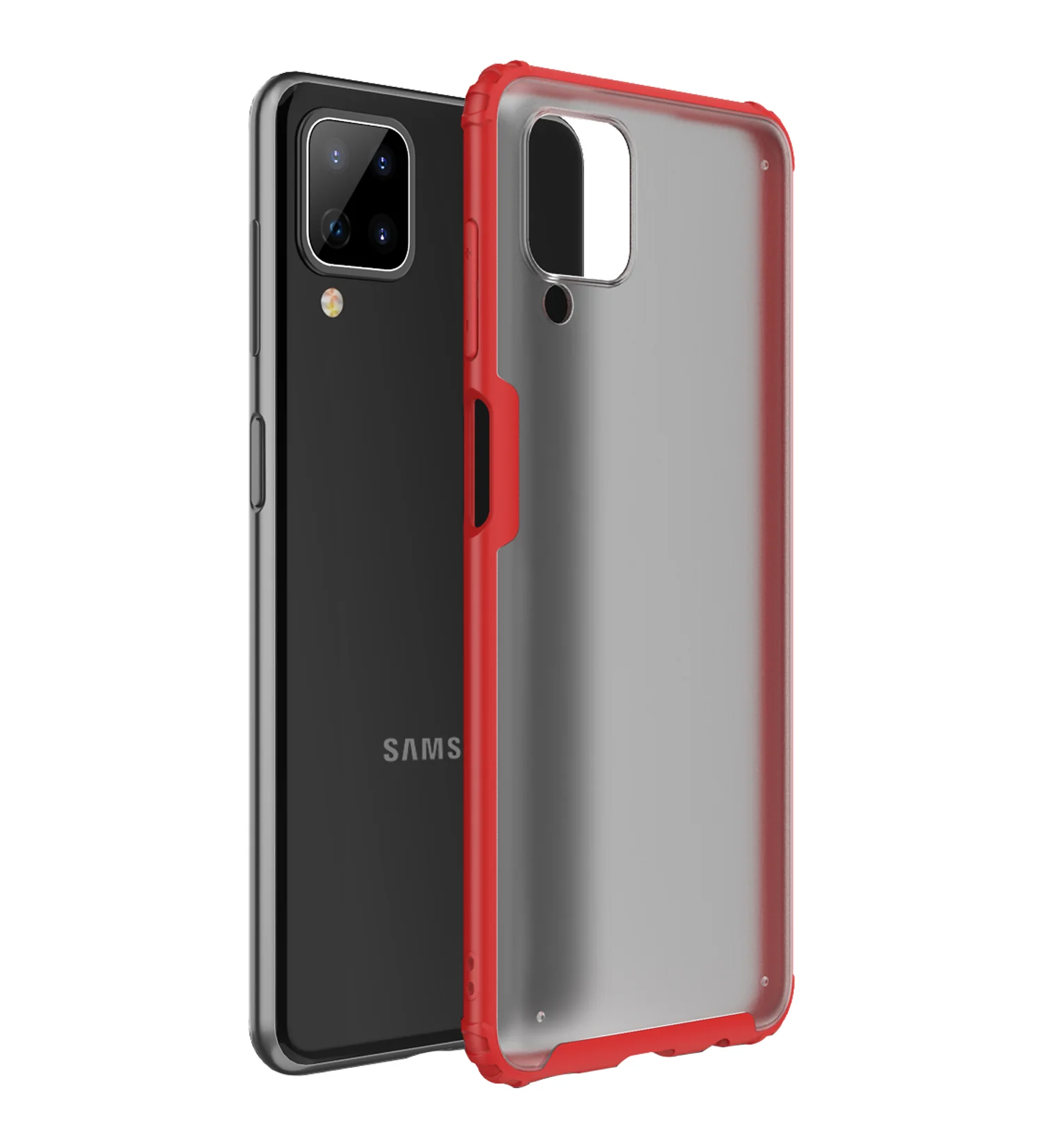 Samsung Galaxy A12, Samsung Galaxy M12, Samsung Galaxy F12 (6.5 inch) Back Cover | Rugged Frosted Series, Red