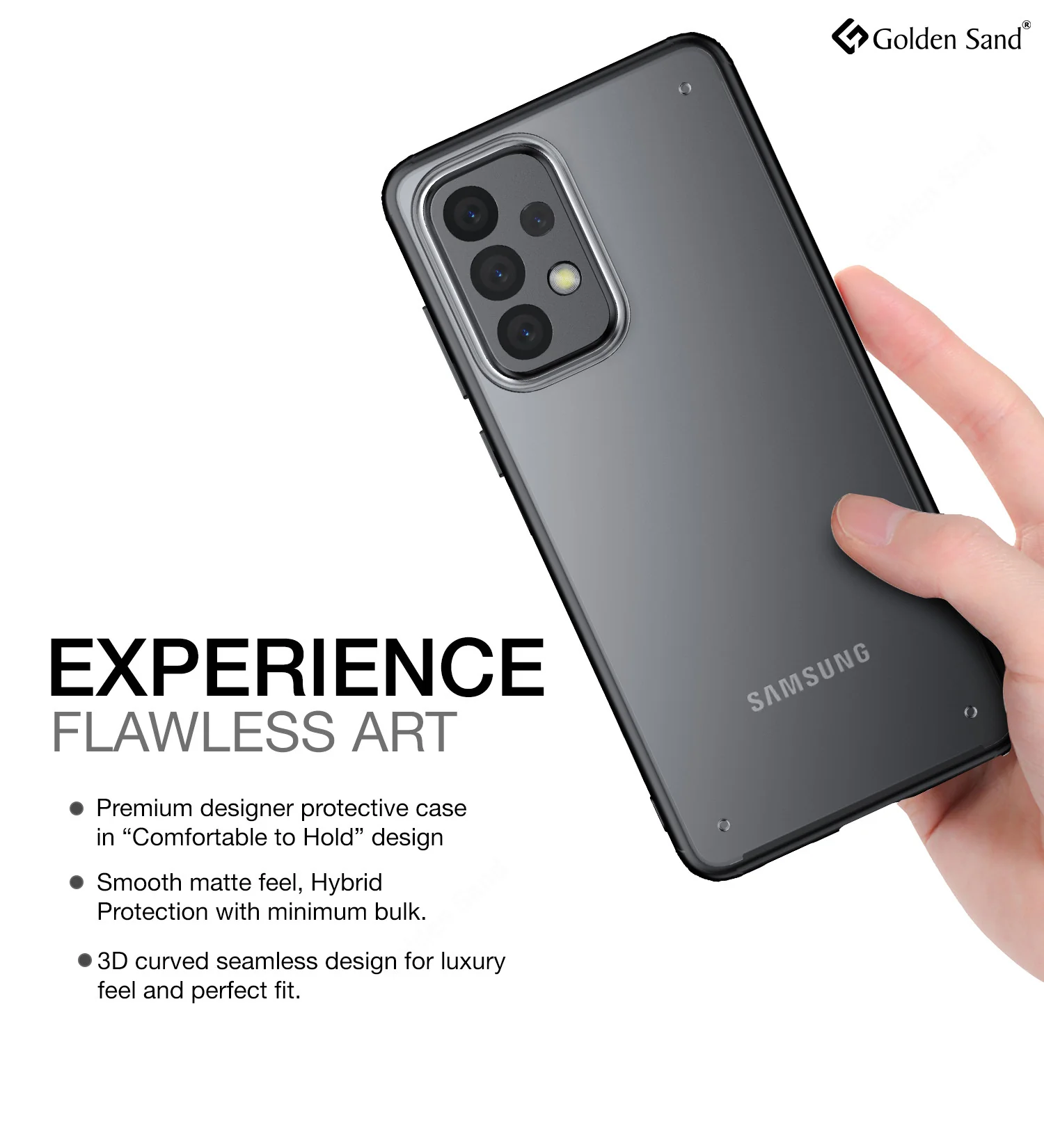 Samsung Galaxy A33 5G (6.4 inch) Back Cover | Rugged Frosted Series, Black - Image 4