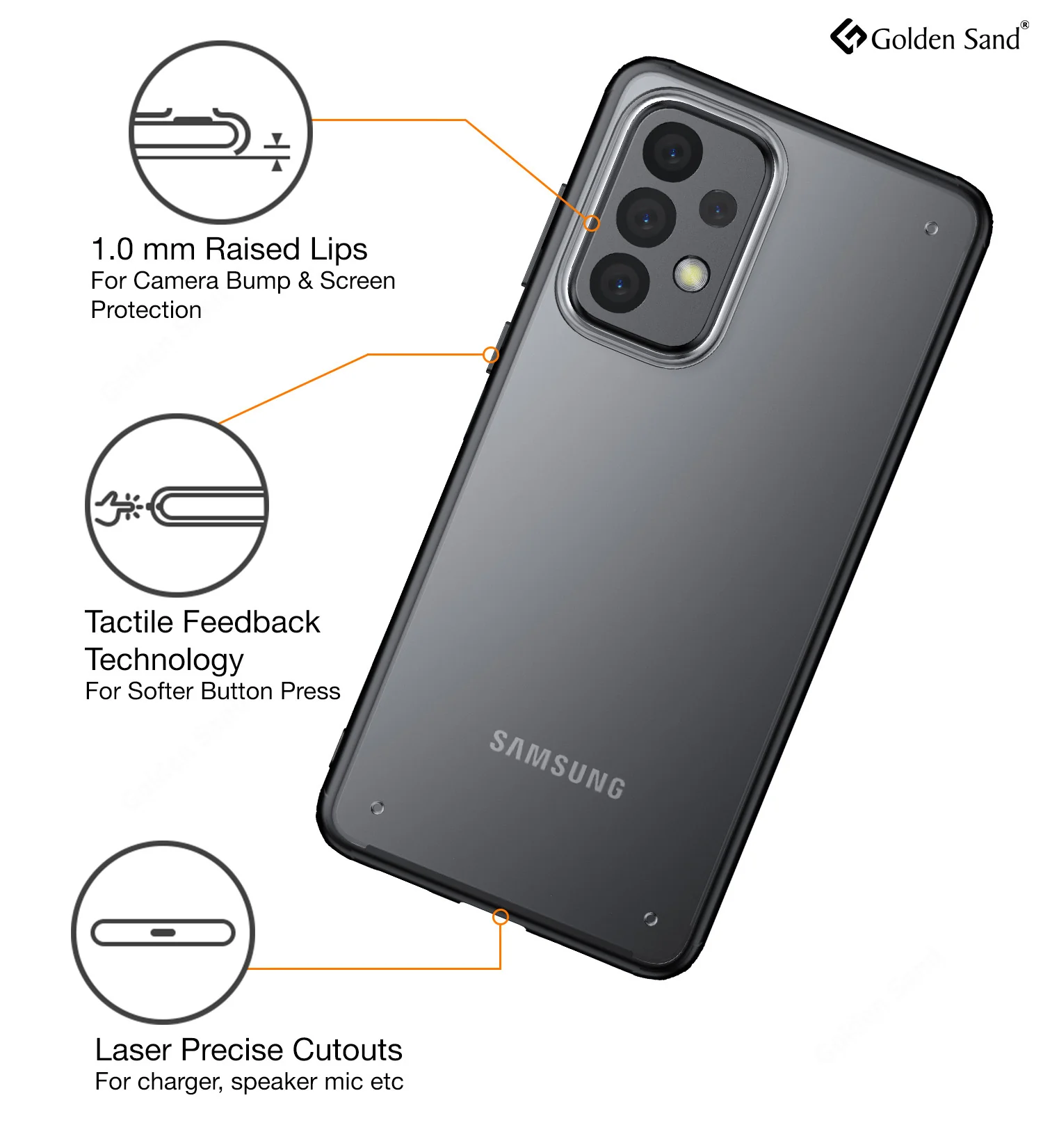 Samsung Galaxy A33 5G (6.4 inch) Back Cover | Rugged Frosted Series, Black - Image 5