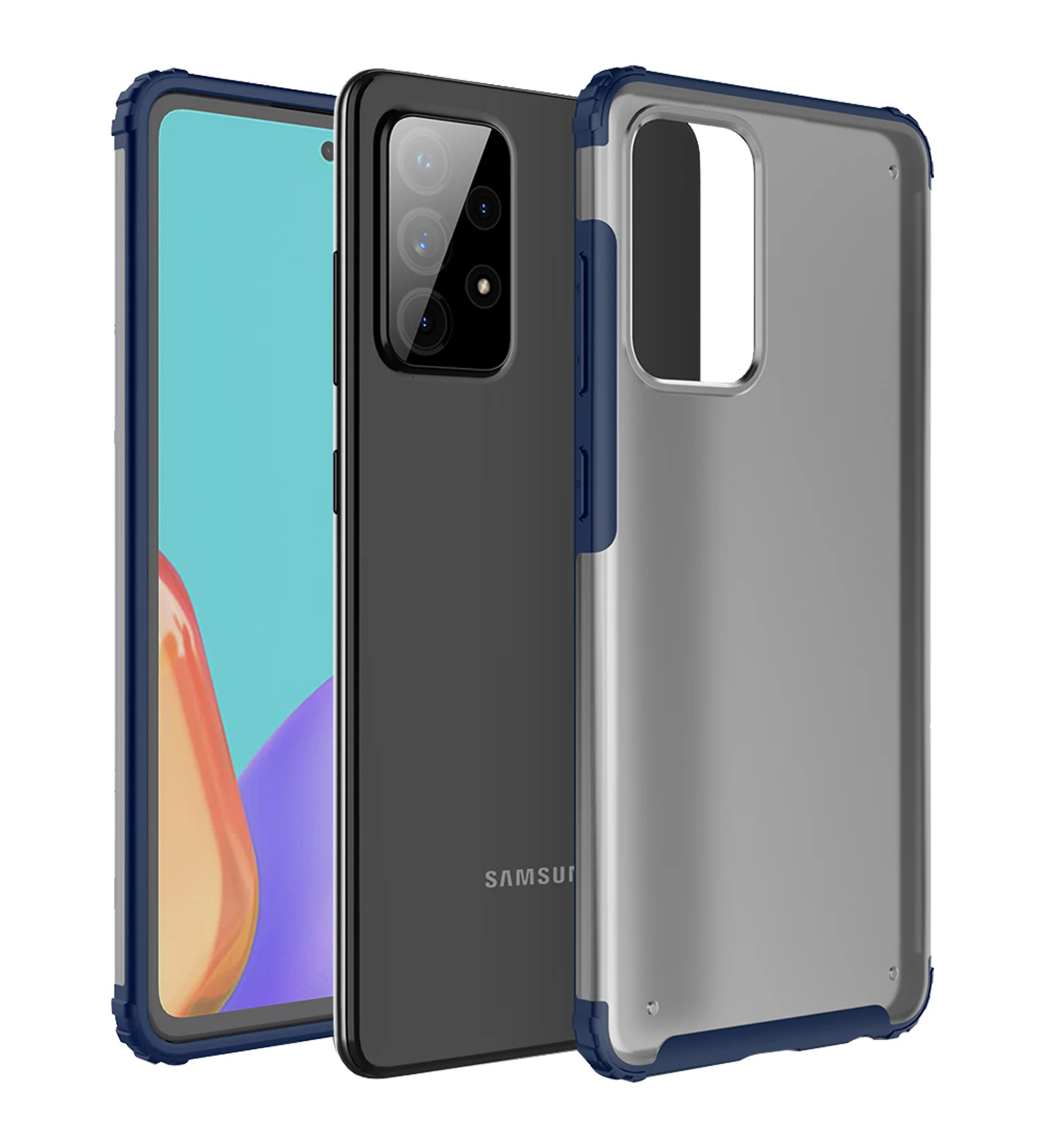 Samsung Galaxy A52 5G, Samsung Galaxy A52, Samsung Galaxy A52s 5G (6.5 inch) Back Cover | Rugged Frosted Series, Blue