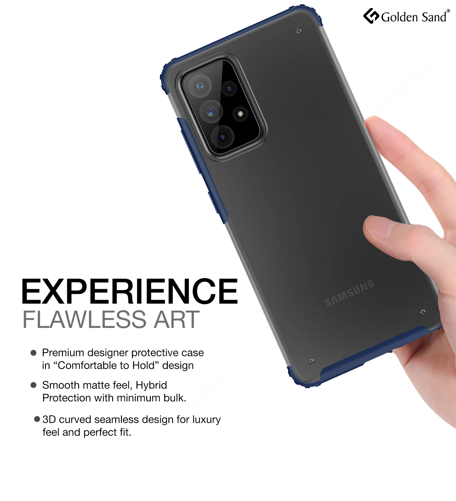 Samsung Galaxy A52 5G, Samsung Galaxy A52, Samsung Galaxy A52s 5G (6.5 inch) Back Cover | Rugged Frosted Series, Blue - Image 4
