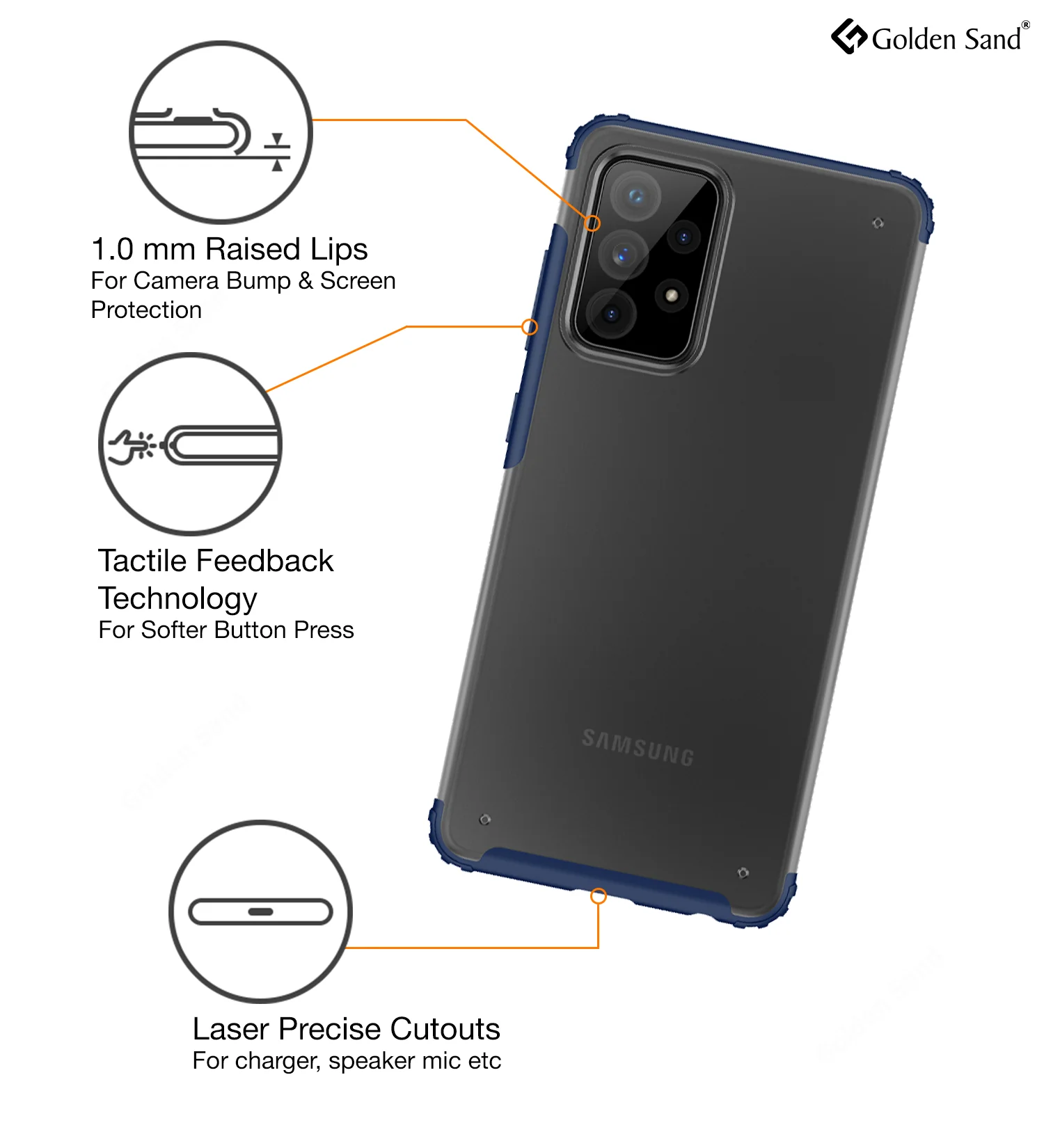Samsung Galaxy A52 5G, Samsung Galaxy A52, Samsung Galaxy A52s 5G (6.5 inch) Back Cover | Rugged Frosted Series, Blue - Image 5