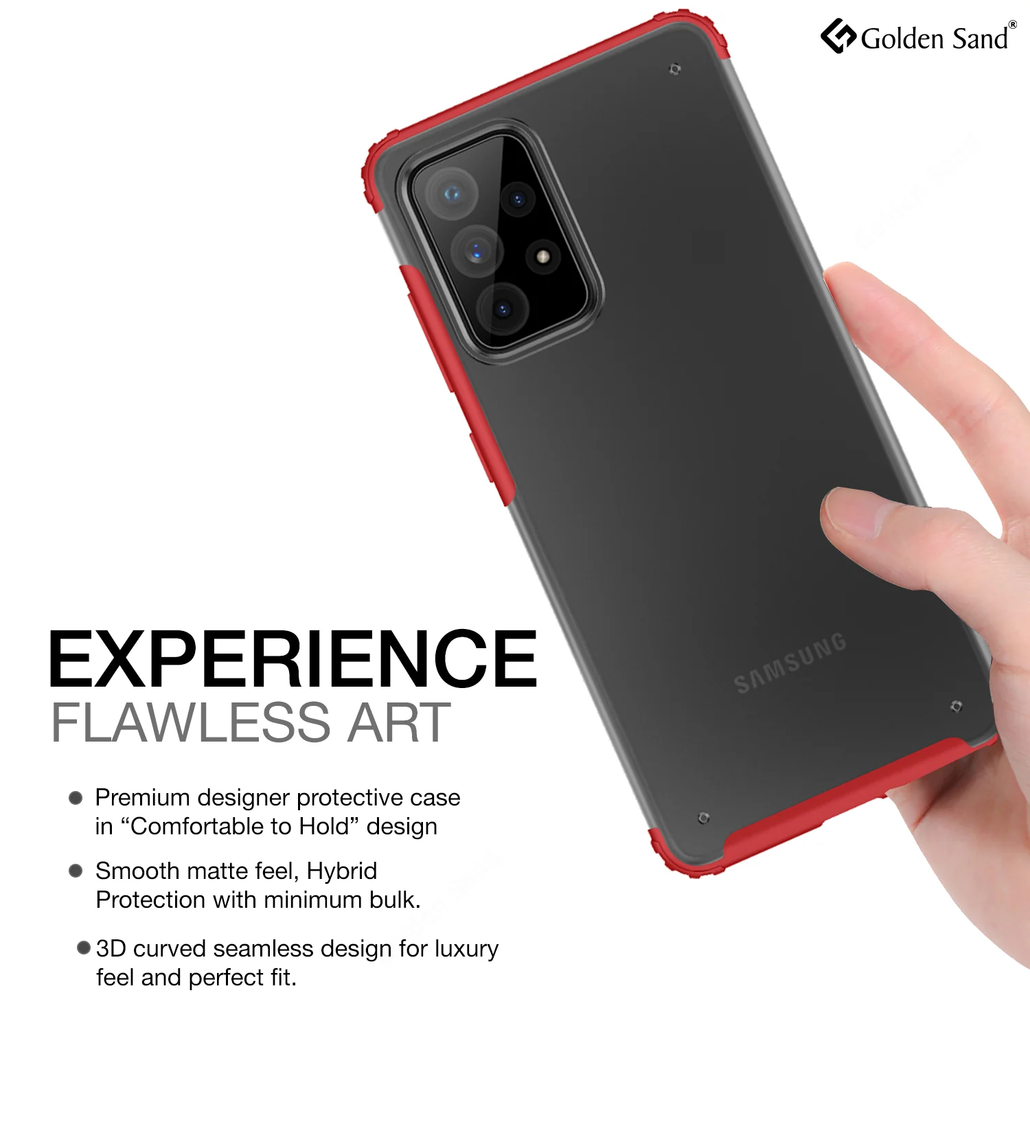Samsung Galaxy A52 5G, Samsung Galaxy A52, Samsung Galaxy A52s 5G (6.5 inch) Back Cover | Rugged Frosted Series, Red - Image 4