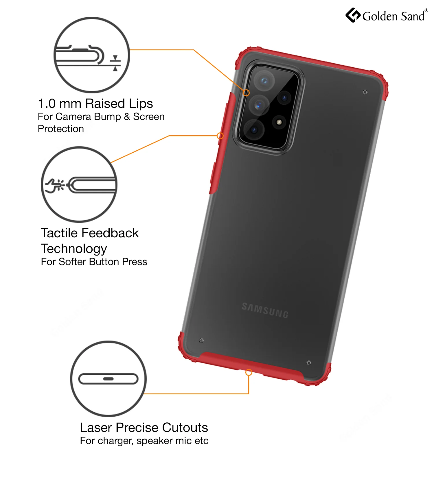 Samsung Galaxy A52 5G, Samsung Galaxy A52, Samsung Galaxy A52s 5G (6.5 inch) Back Cover | Rugged Frosted Series, Red - Image 5
