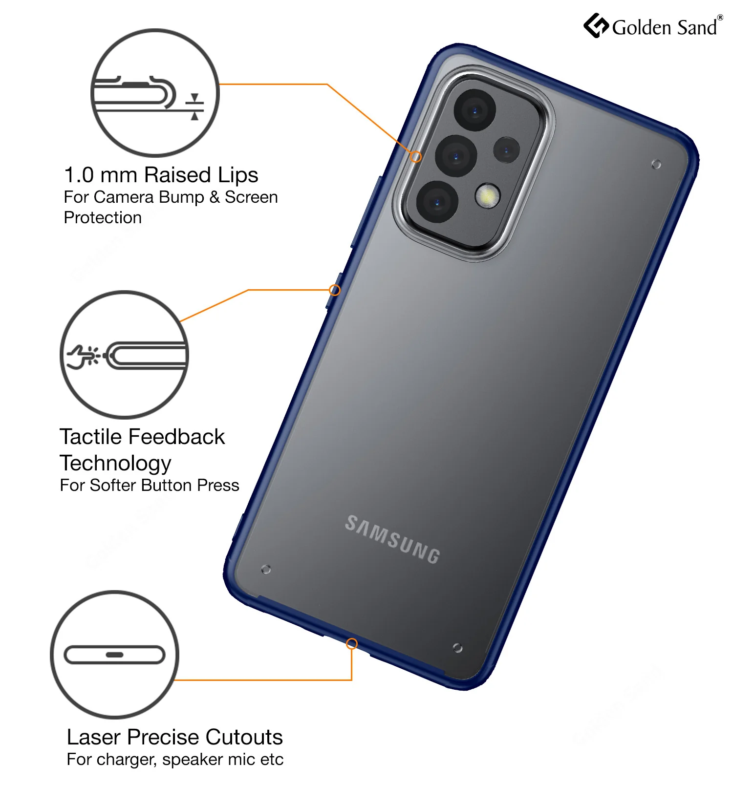 Samsung Galaxy A53 5G (6.5 inch) Back Cover | Rugged Frosted Series, Blue - Image 5