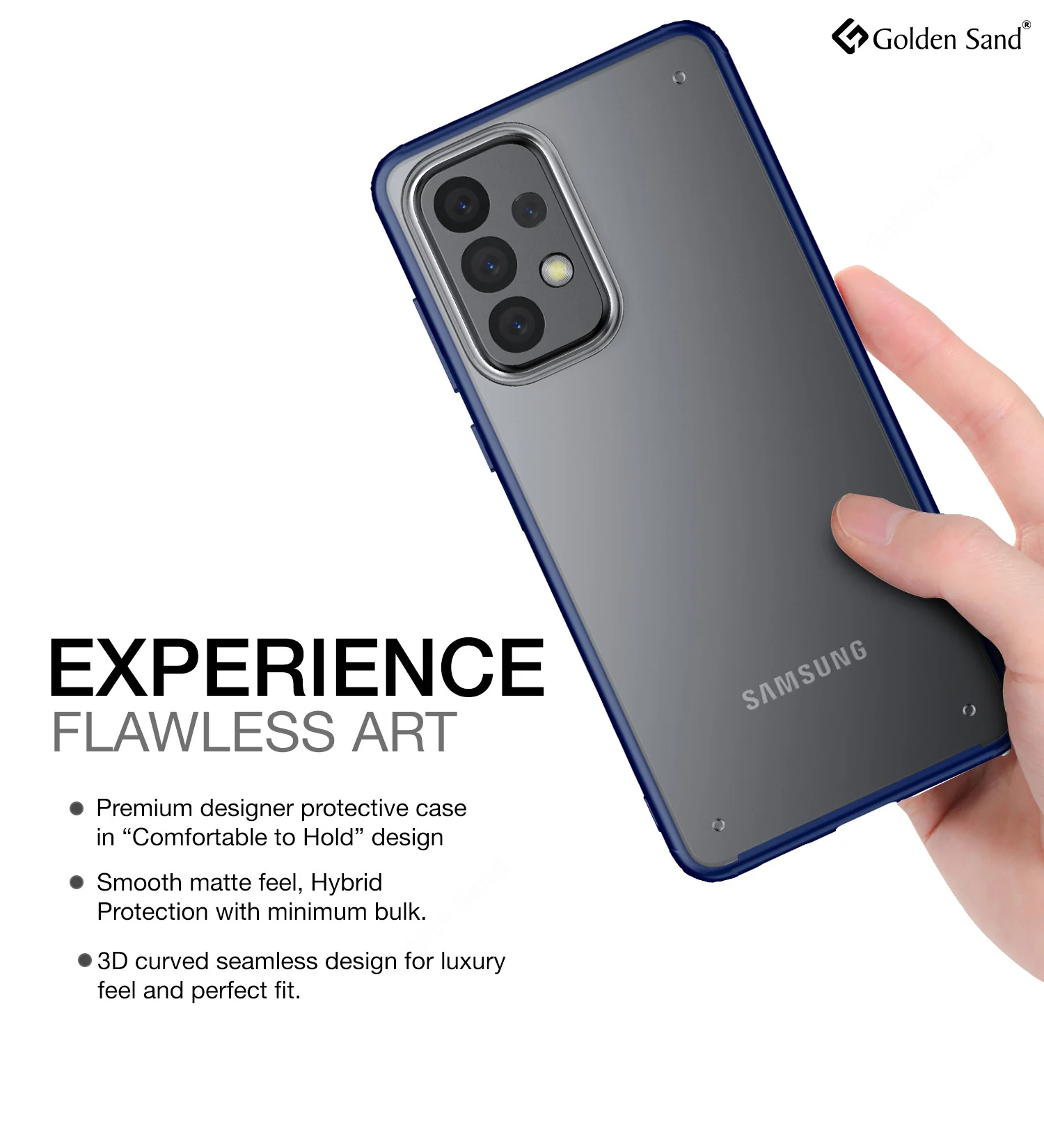 Samsung Galaxy A73 5G (6.7 inch) Back Cover | Rugged Frosted Series, Blue - Image 4