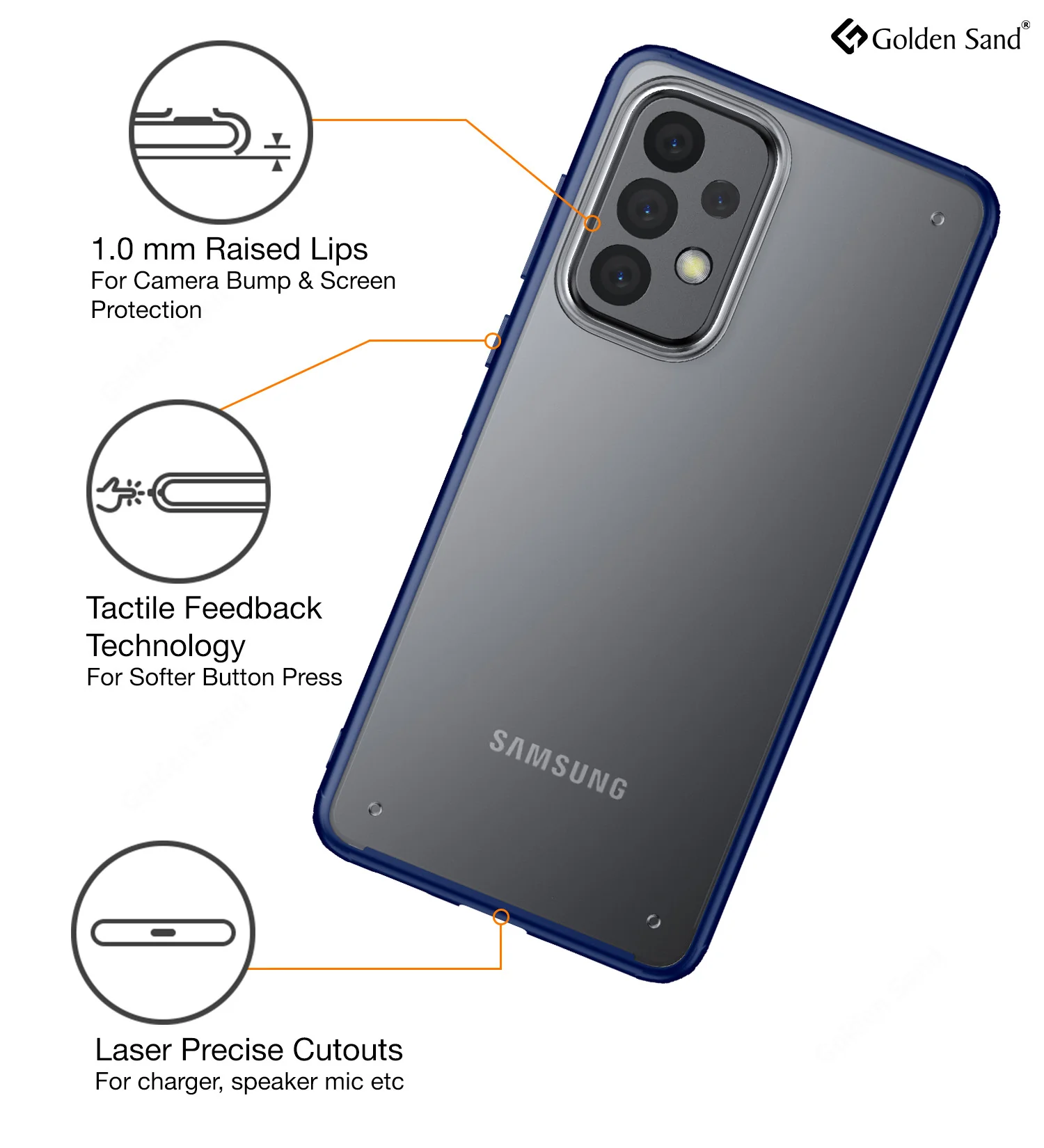 Samsung Galaxy A73 5G (6.7 inch) Back Cover | Rugged Frosted Series, Blue - Image 5