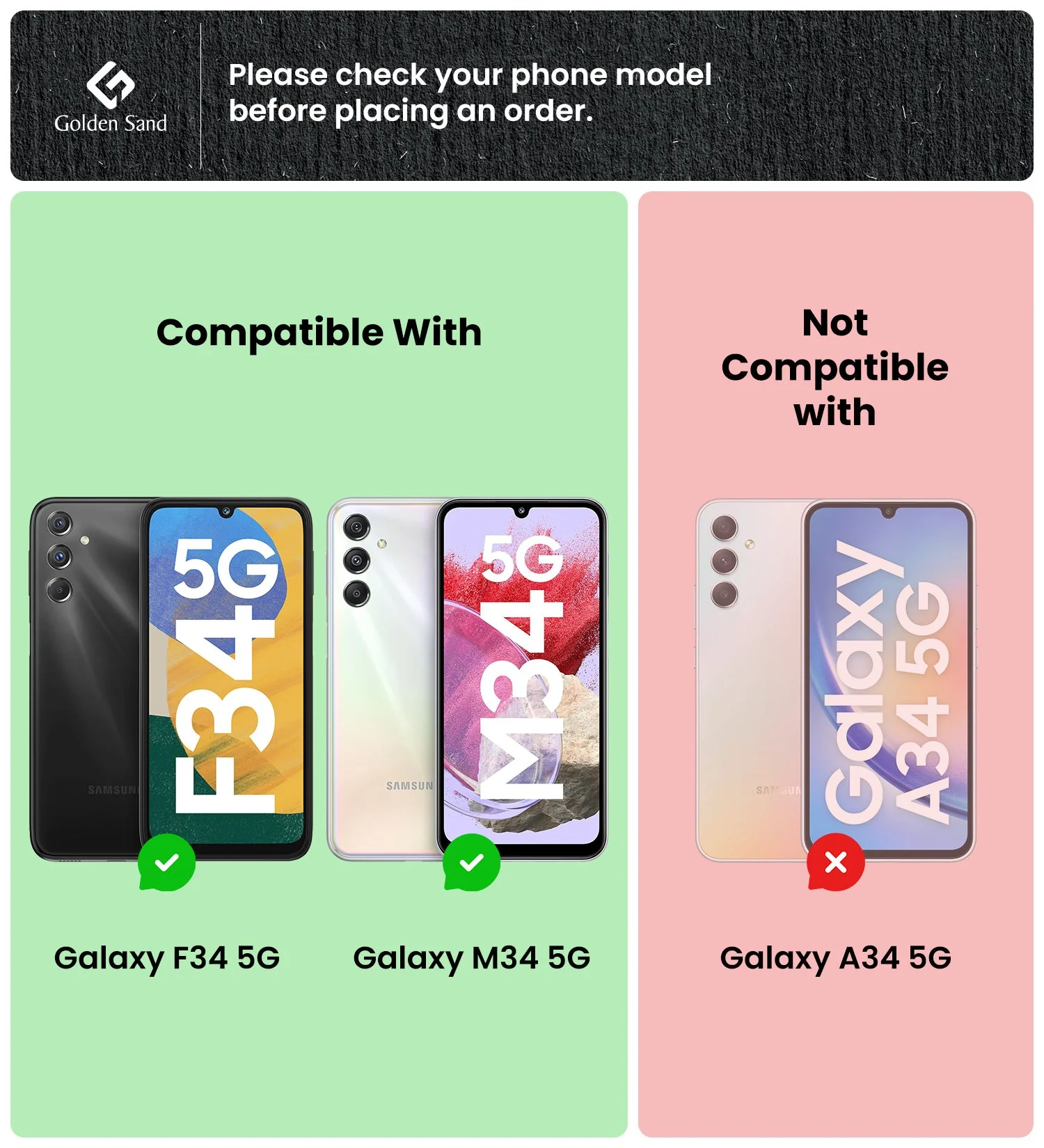 Samsung Galaxy M34 5G, Samsung Galaxy F34 5G (6.5 inch) Back Cover | Rugged Frosted Series, Black - Image 2