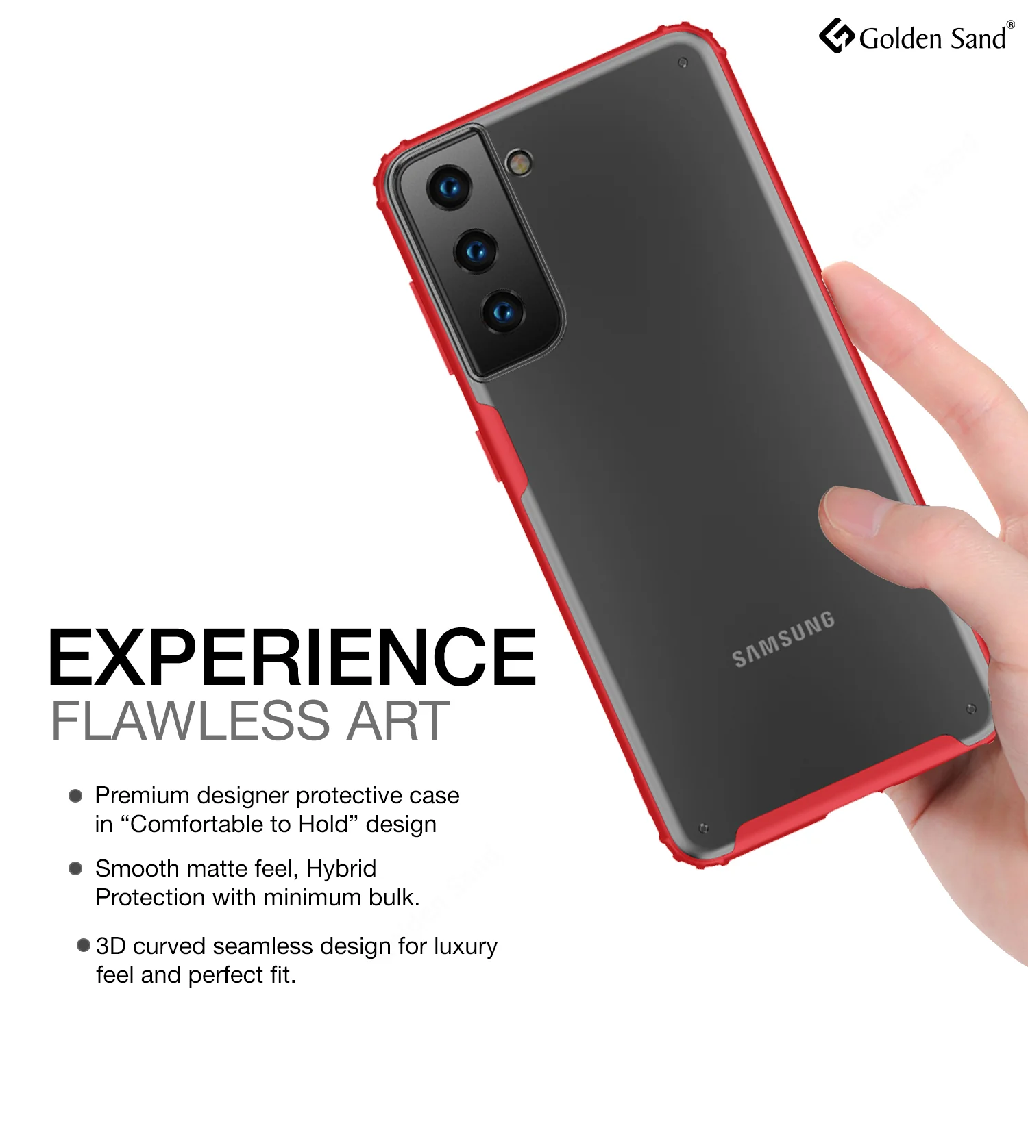 Samsung Galaxy S21 5G (6.2 inch) Back Cover | Rugged Frosted Series, Red - Image 4