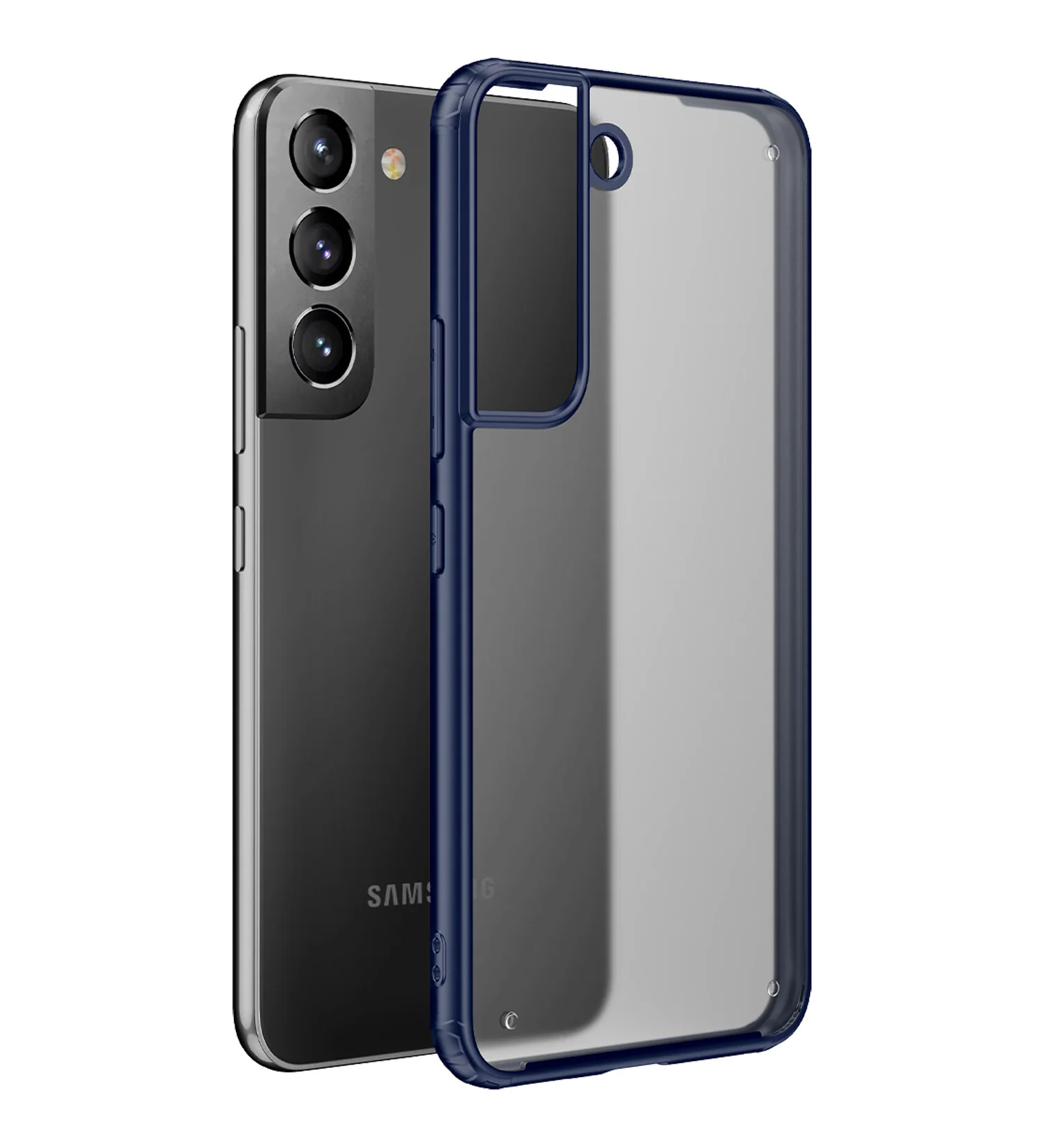 Samsung Galaxy S22+ Plus 5G (6.6 inch) Back Cover | Rugged Frosted Series, Blue