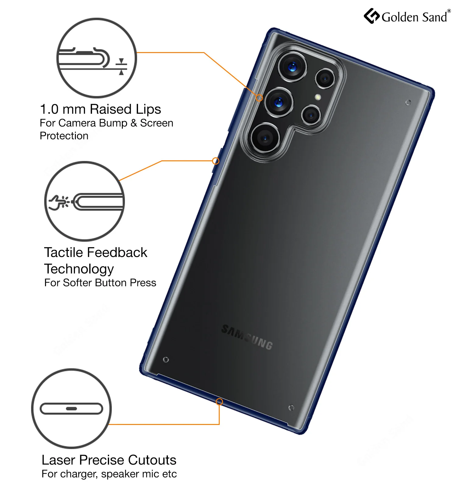 Samsung Galaxy S22 Ultra 5G (6.8 inch) Back Cover | Rugged Frosted Series, Blue - Image 5