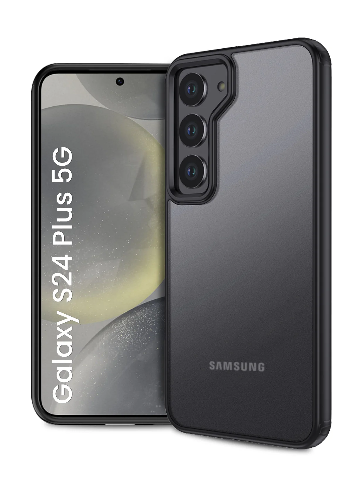 Samsung Galaxy S24+ Plus 5G (6.7 inch) Back Cover | Rugged Frosted Series, Black