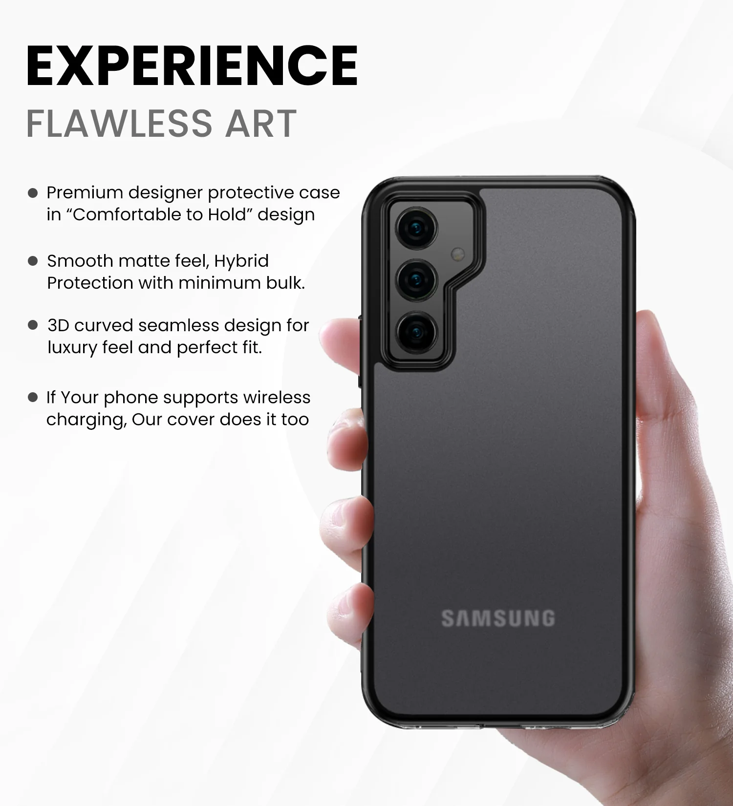 Samsung Galaxy S24+ Plus 5G (6.7 inch) Back Cover | Rugged Frosted Series, Black - Image 5