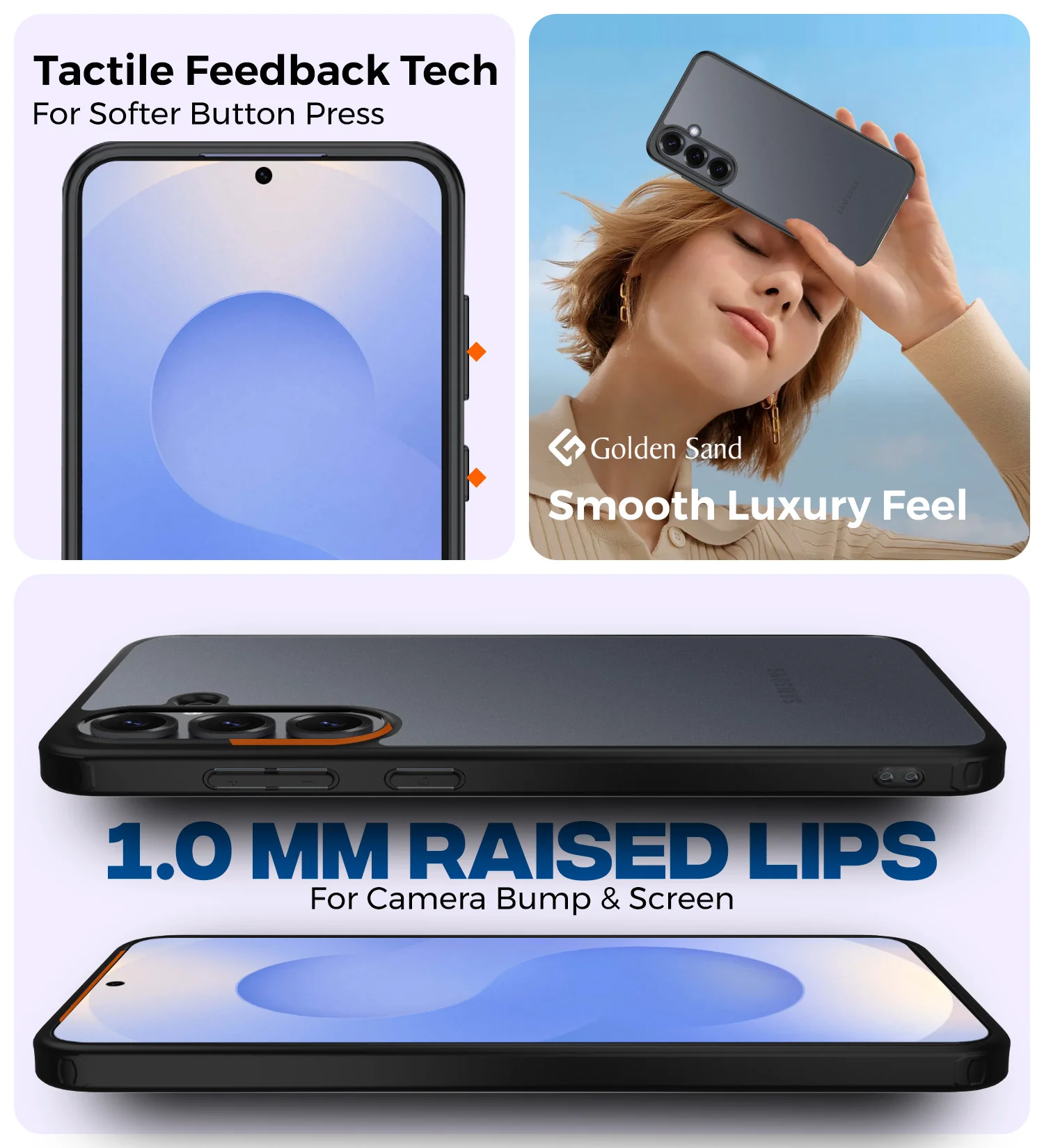 Samsung Galaxy S25 Plus 5G (6.7 inch) Back Cover | Rugged Frosted Series, Black - Image 4