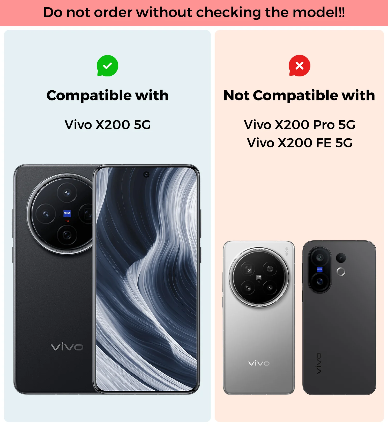 Vivo X200 5G (6.67 inch) Back Cover | Rugged Frosted Series, Black - Image 2