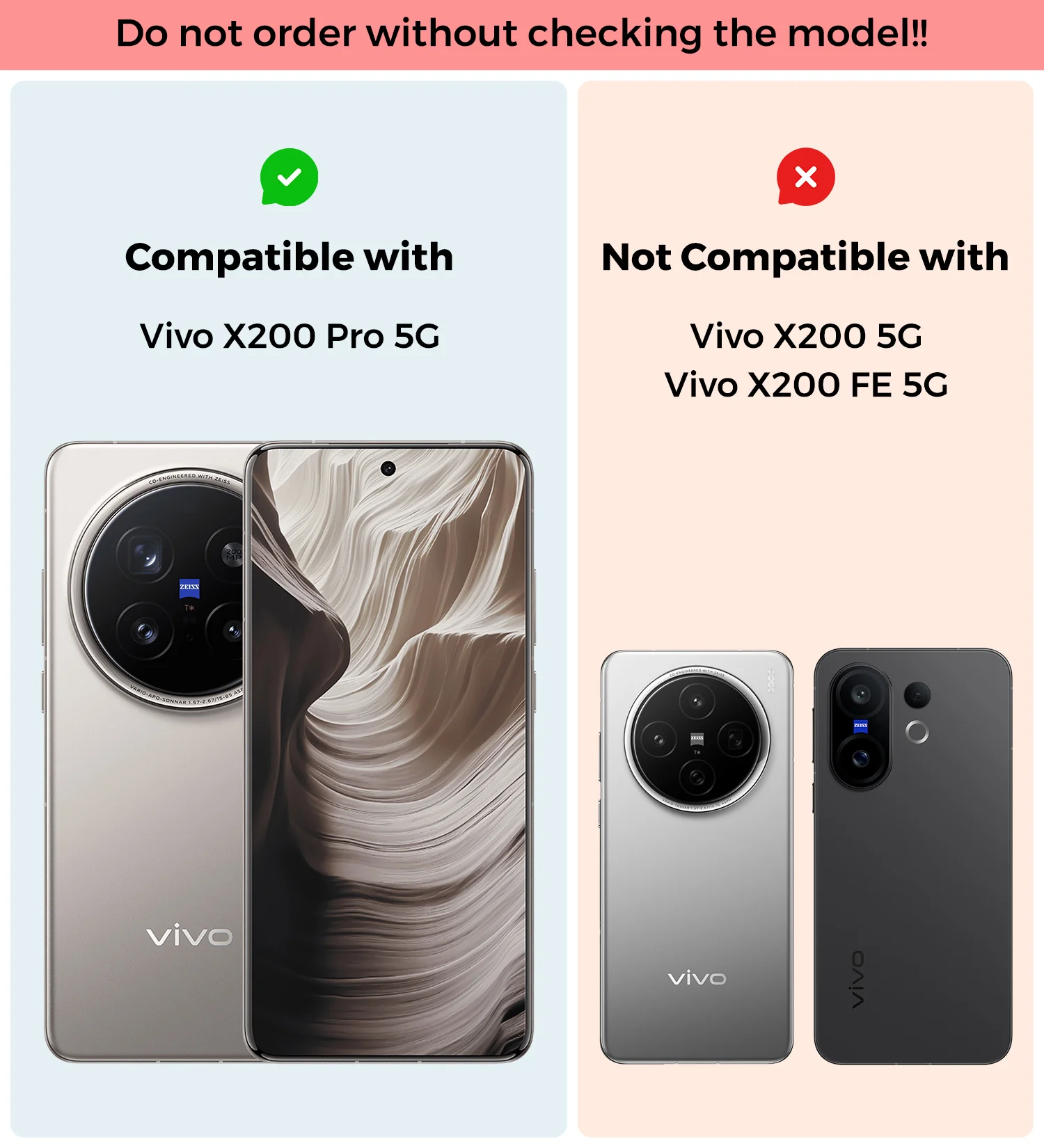 Vivo X200 Pro 5G (6.78 inch) Back Cover | Vegan Leather Series, Black - Image 2