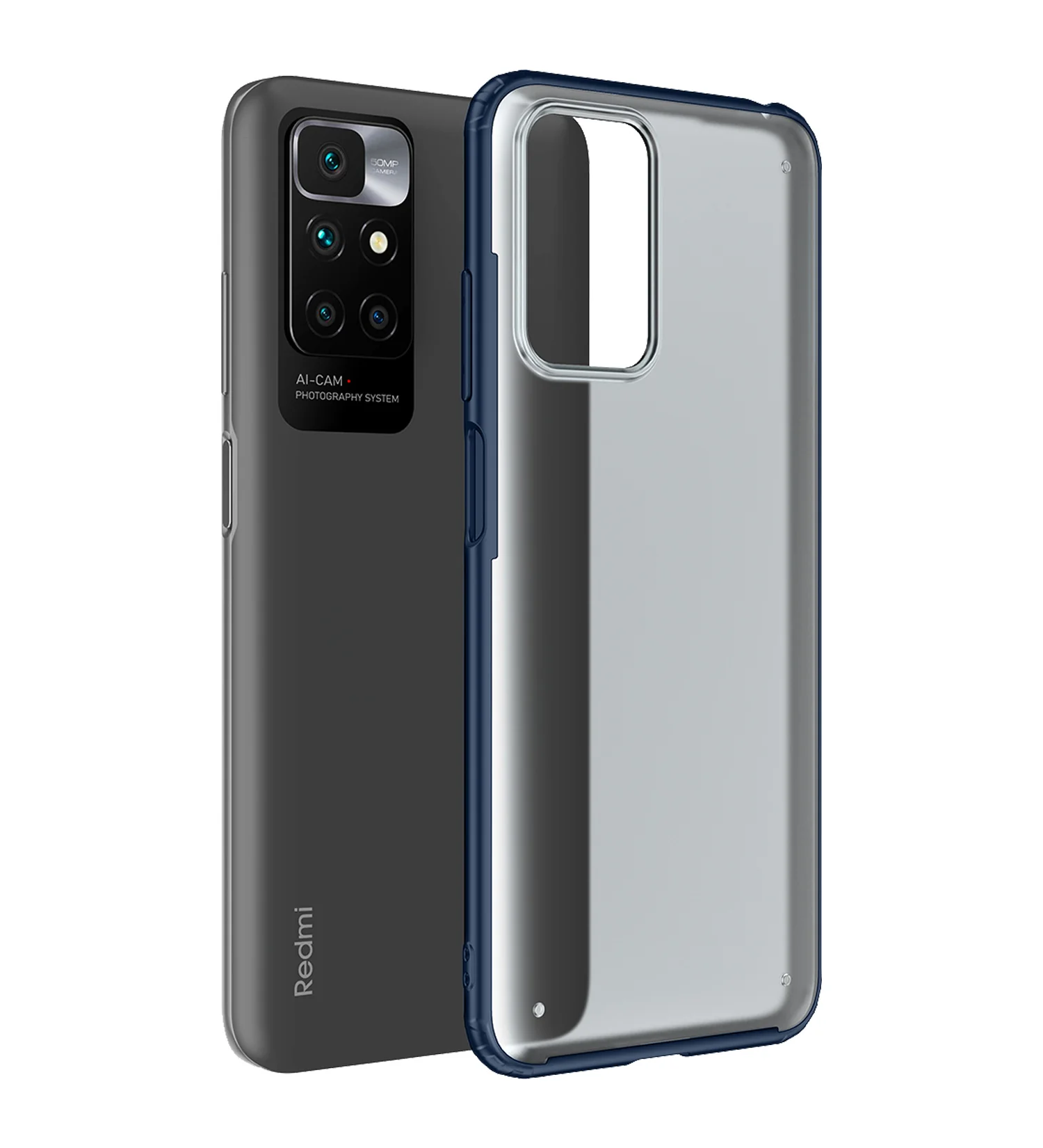 Xiaomi Redmi 10 Prime (6.5 inch) Back Cover | Rugged Frosted Series, Blue