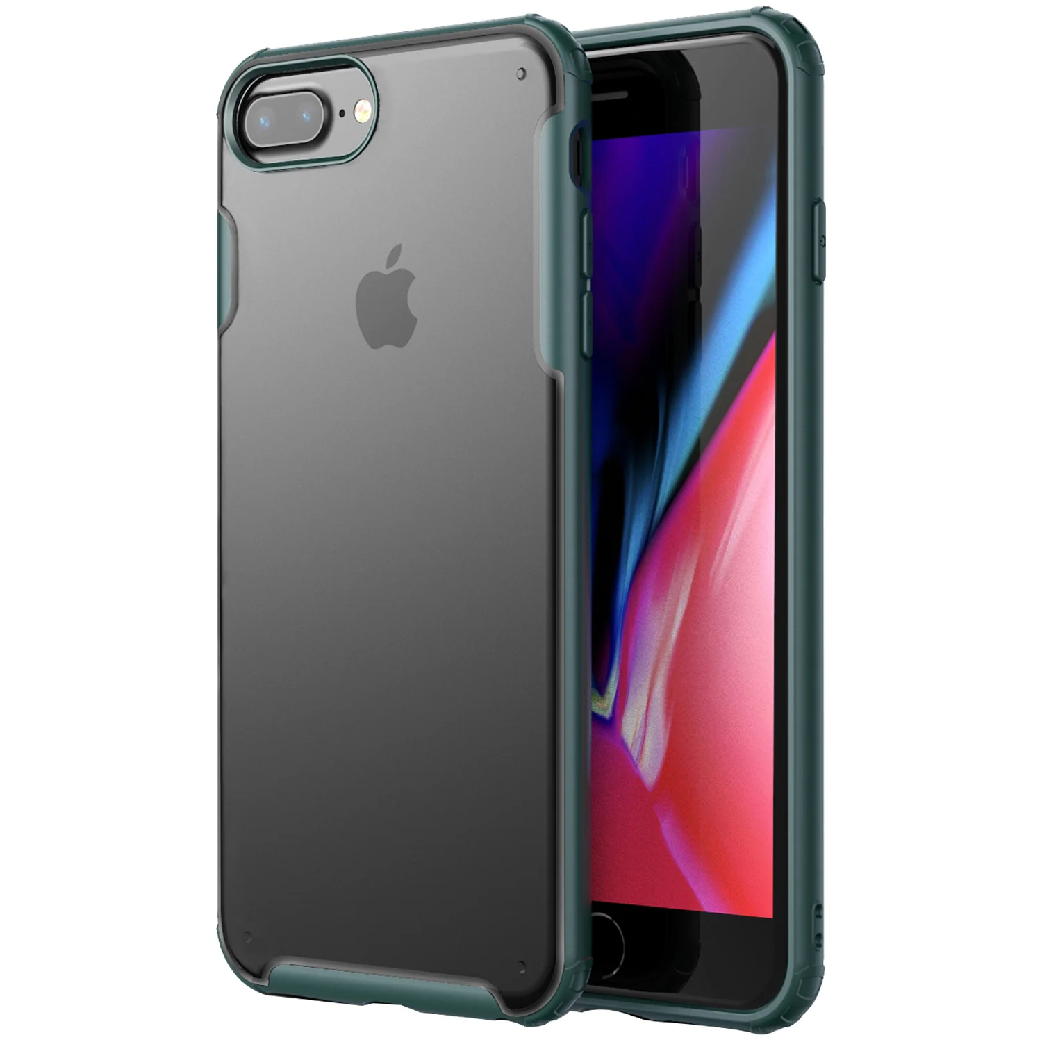 Apple iPhone 6 Plus, 7 Plus, 8 Plus (5.5 inch) Back Cover | Rugged Frosted Series, Green