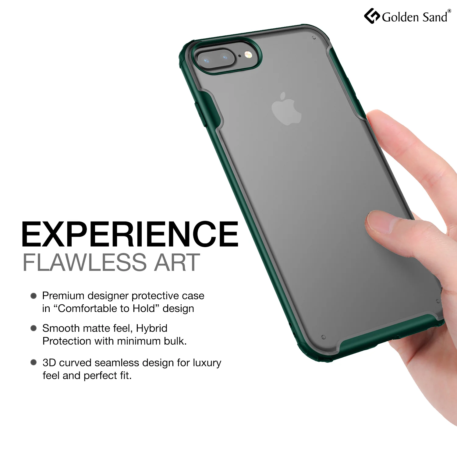 Apple iPhone 6 Plus, 7 Plus, 8 Plus (5.5 inch) Back Cover | Rugged Frosted Series, Green - Image 4