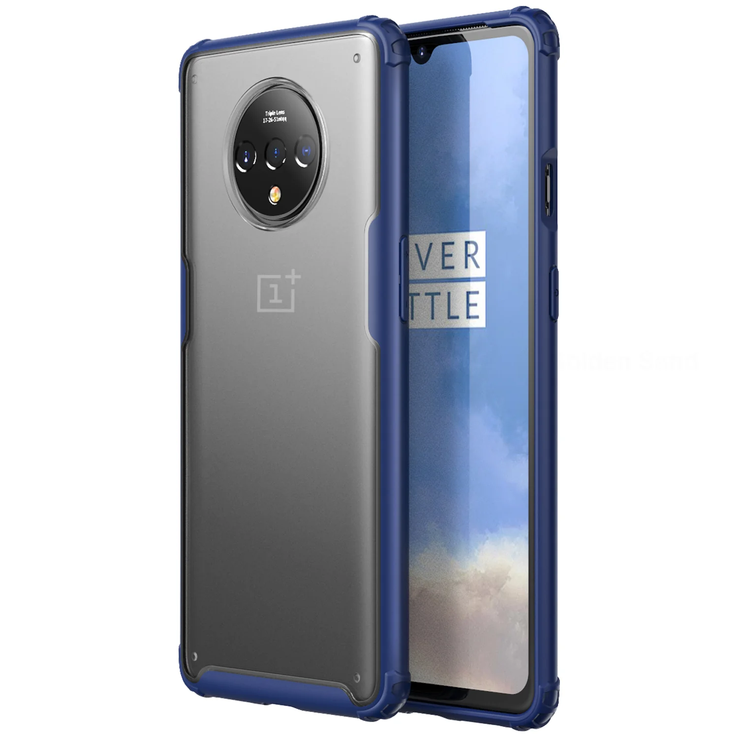 OnePlus 7T (6.55 inch) Back Cover | Rugged Frosted Series, Blue