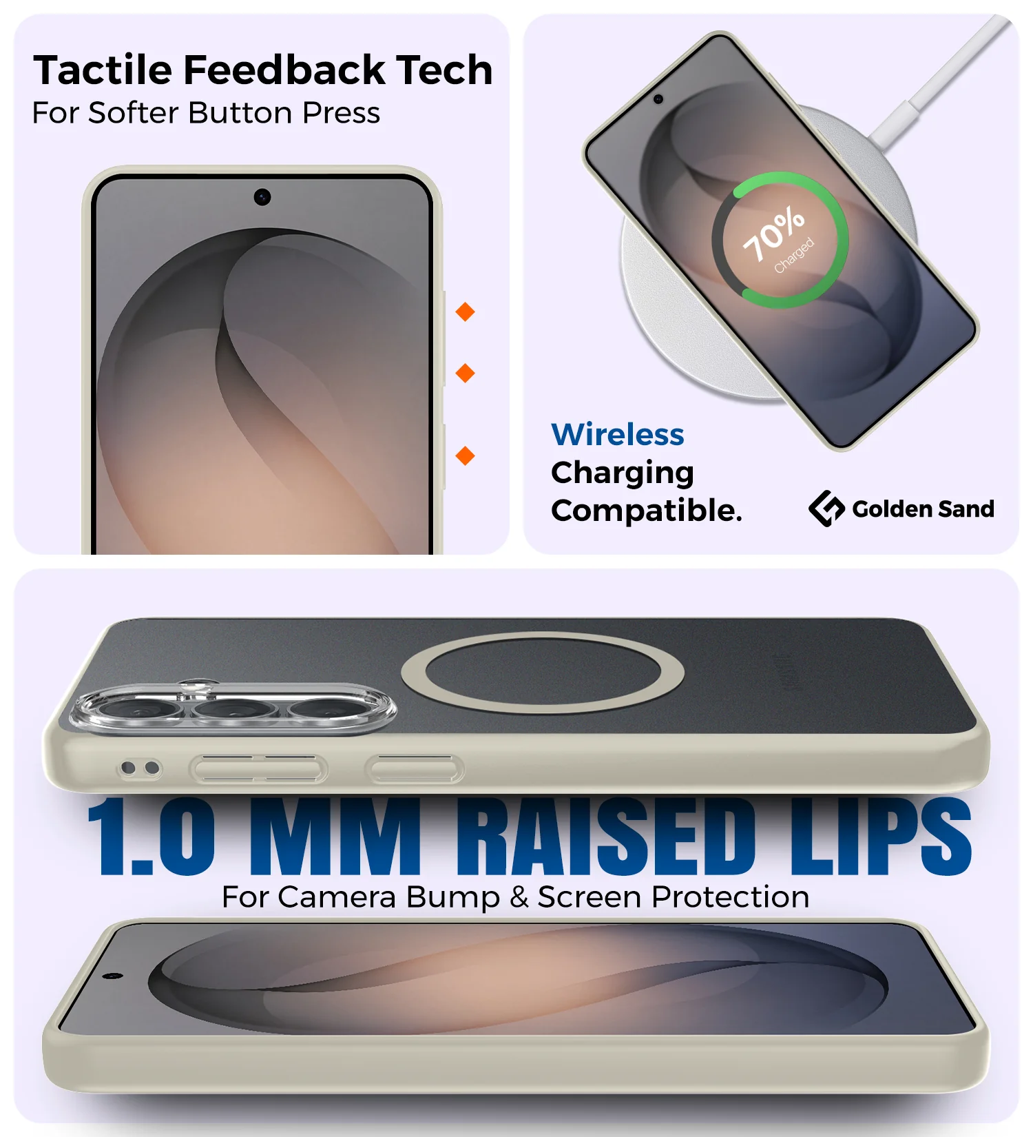 Samsung Galaxy S26 Plus 5G (6.7 inch) Back Cover | Rugged Frosted MagSnap Series, Silver Ivory - Image 3