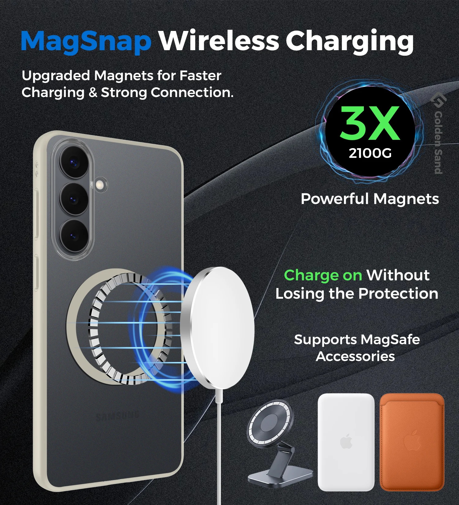 Samsung Galaxy S26 Plus 5G (6.7 inch) Back Cover | Rugged Frosted MagSnap Series, Silver Ivory - Image 5