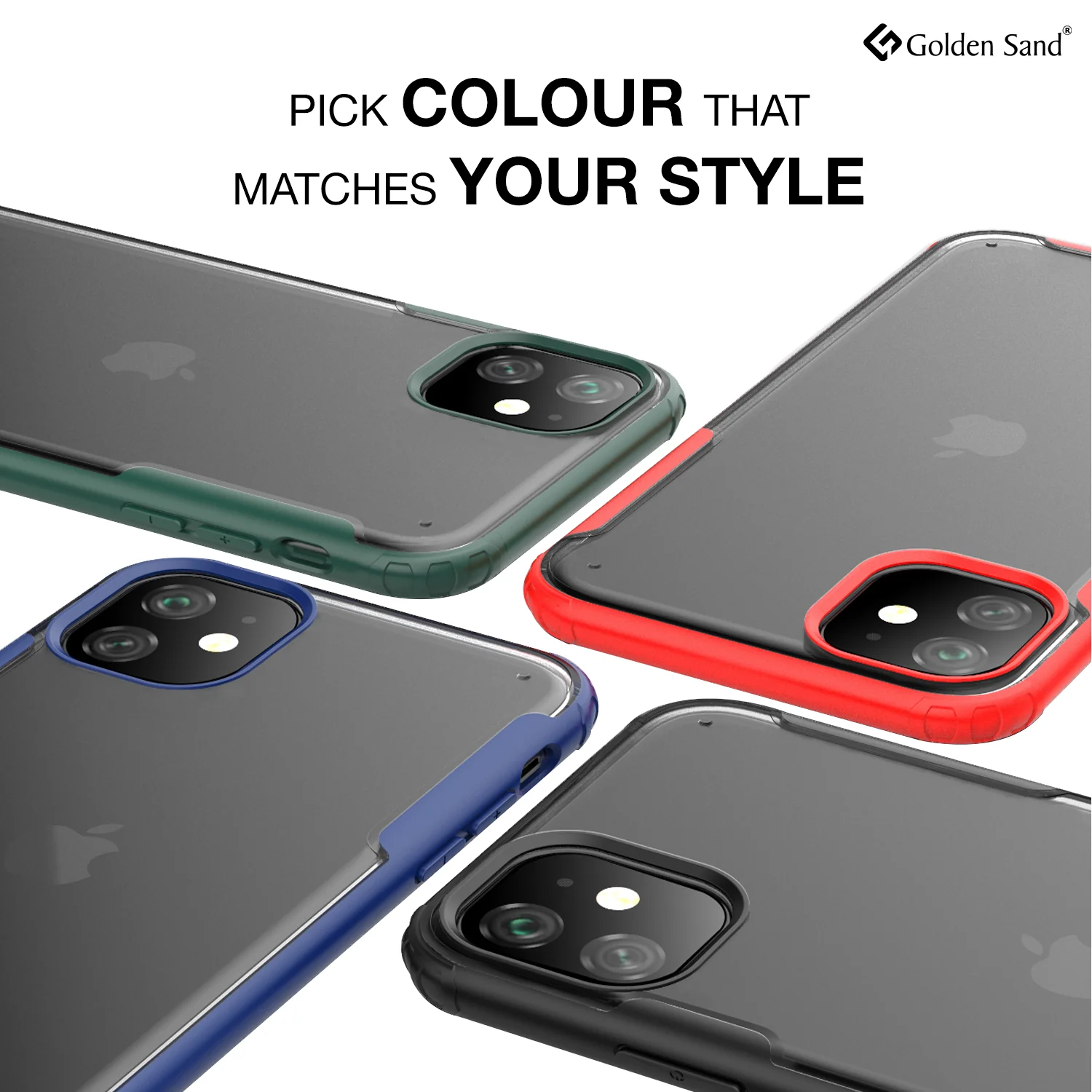 Rugged Frosted Series Hybrid Translucent Back Cover for Apple iPhone 11 6.1 inch, Green - Image 6