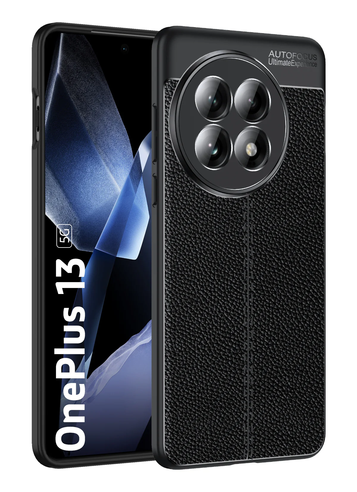 OnePlus 13 5G (6.82 inch) Back Cover | Vegan Leather Series, Black