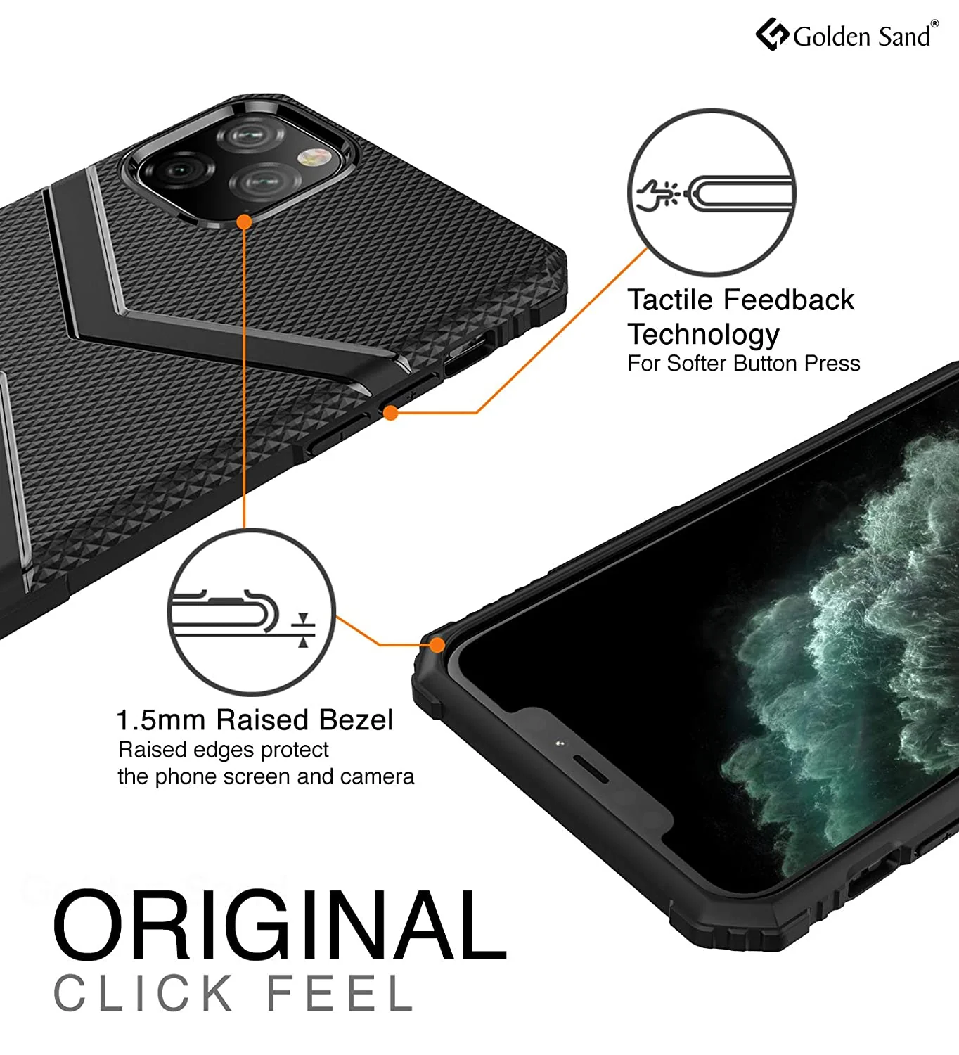 X-Armor Military Series Shock Proof Back Cover for Apple iPhone 11 Pro Max 6.5 inch, Black - Image 4